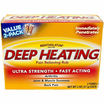 Mentholatum Deep Heating Pain Relieving Rub, Ultra Strength, 2 Tubes each, Pack of 5 Mentholatum uk supplements