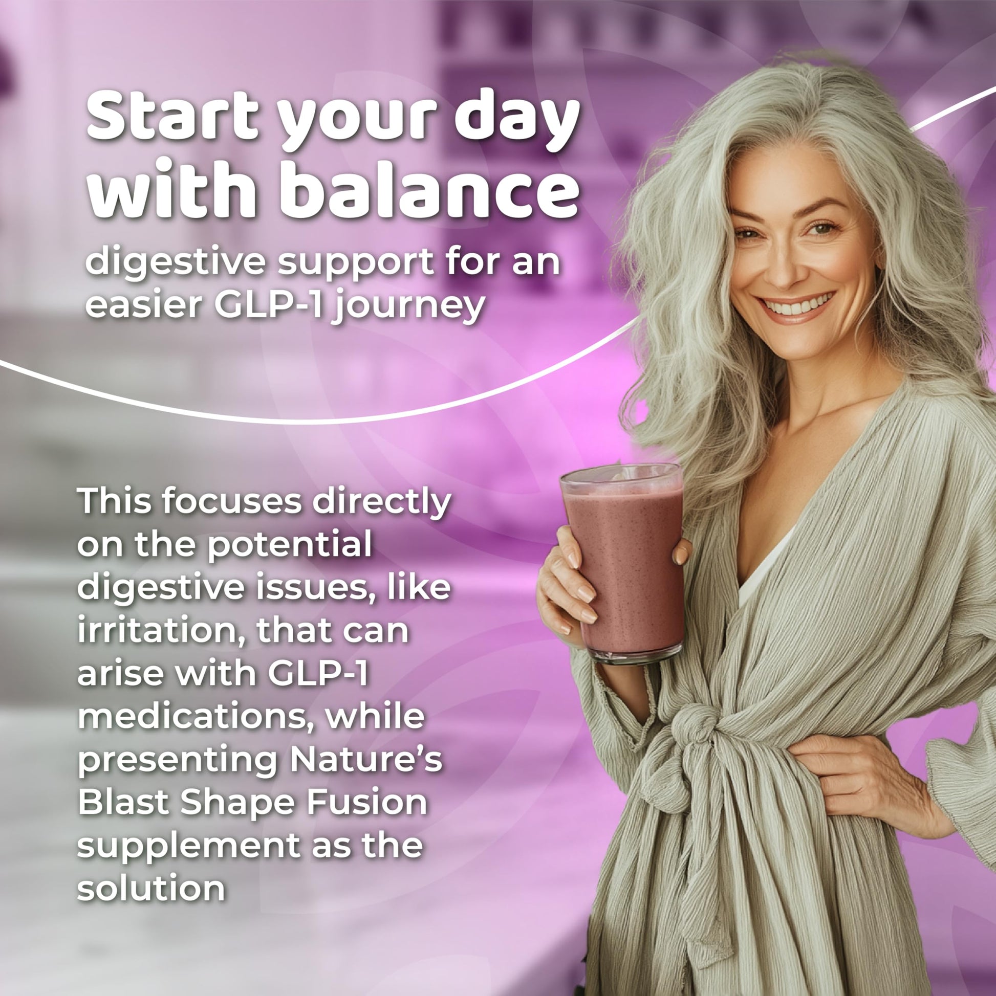 NATURES BLAST Shape Fusion® - GLP-1 Supplements with Ashwagandha, Hibiscus, Ceylon Cinnamon, Maqui Berry & African Mango Extract - Supports Healthy Habits, Energy & Body Balance - 30 Servings NATURES BLAST uk supplements