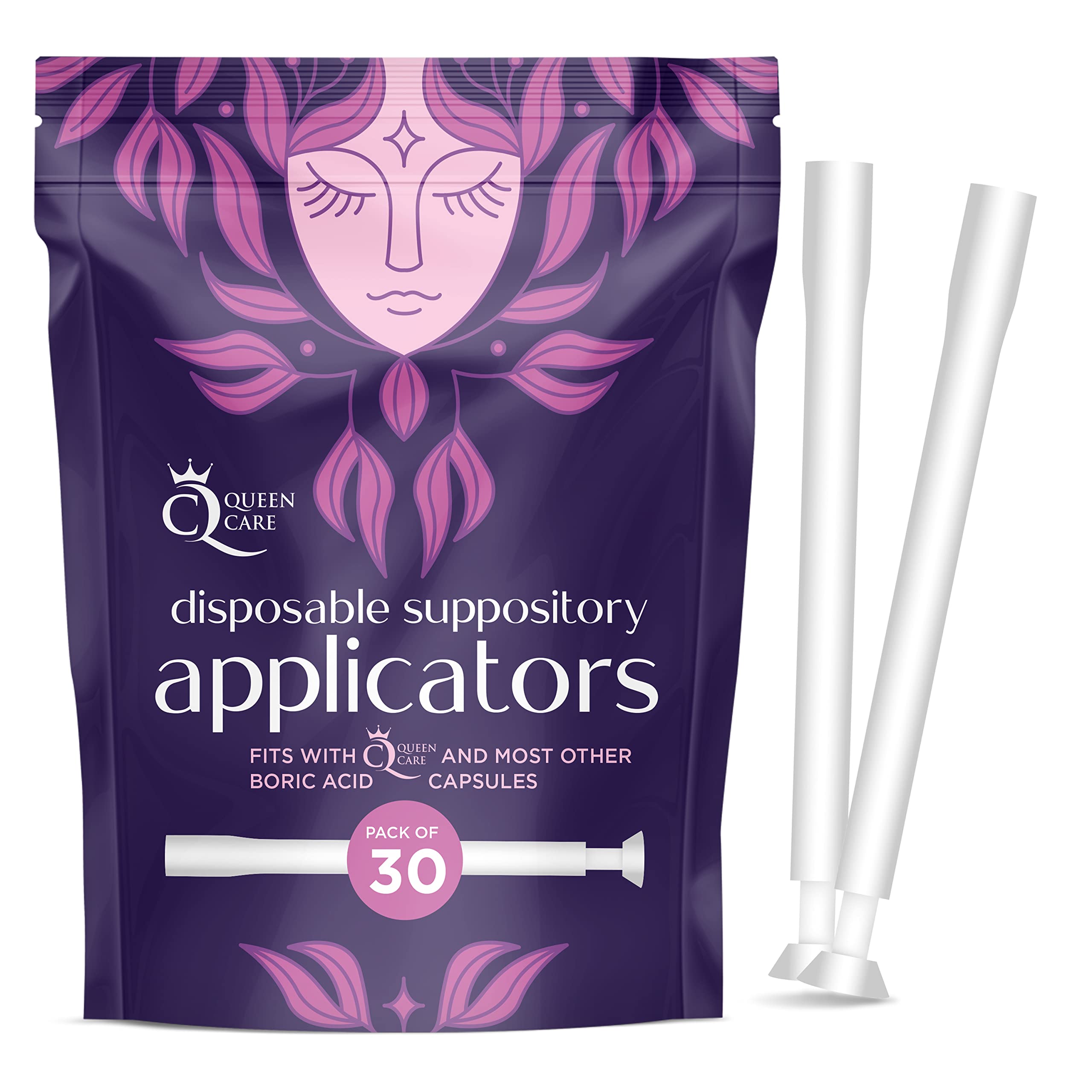 Queen Care - Disposable Suppository Applicator, Boric Acid Applicator, Feminine Care Suppository Applicator Queen Care uk supplements