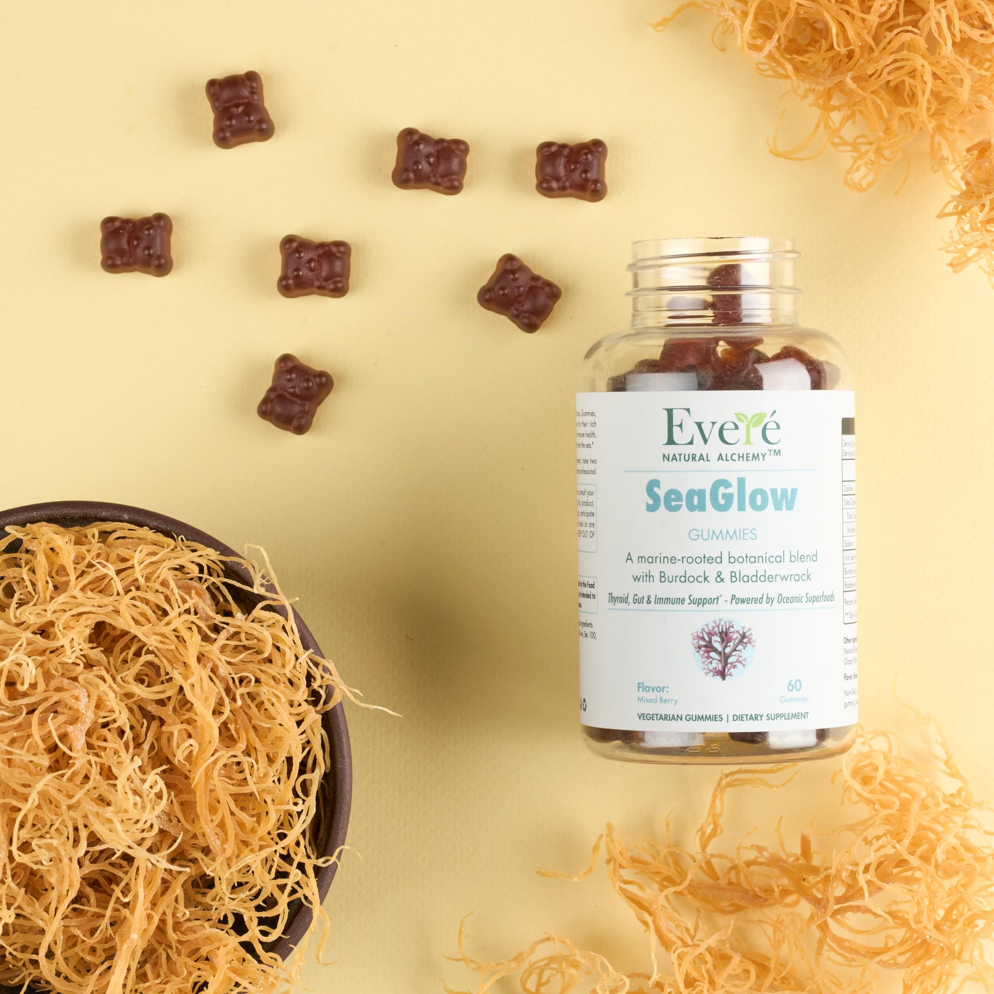 The EverÉ Natural Alchemy Sea Moss with Bladderwrack & Burdock Root – Vegan, Plant-Based Gummies with Minerals & Botanicals – Mixed-Berry Flavor, Non-GMO & Gluten-Free The EverÉ Natural Alchemy uk supplements