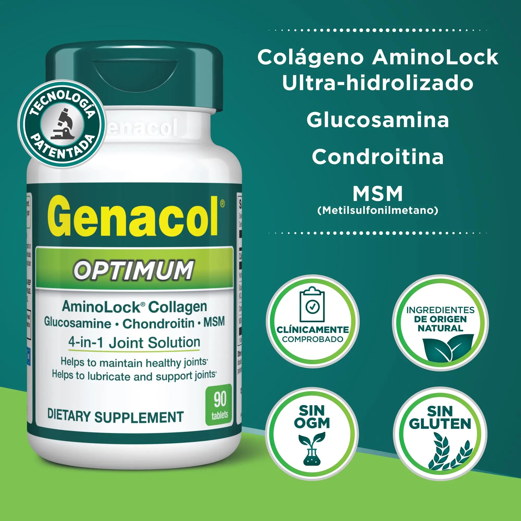 Genacol Optimum – Glucosamine, Chondroitin, MSM and Ultra-Hydrolyzed Collagen Tablets, Maintains Healthy Joints, Protects & Lubricate Cartilage, 90 Tablets (30-Day Supply) Genacol uk supplements