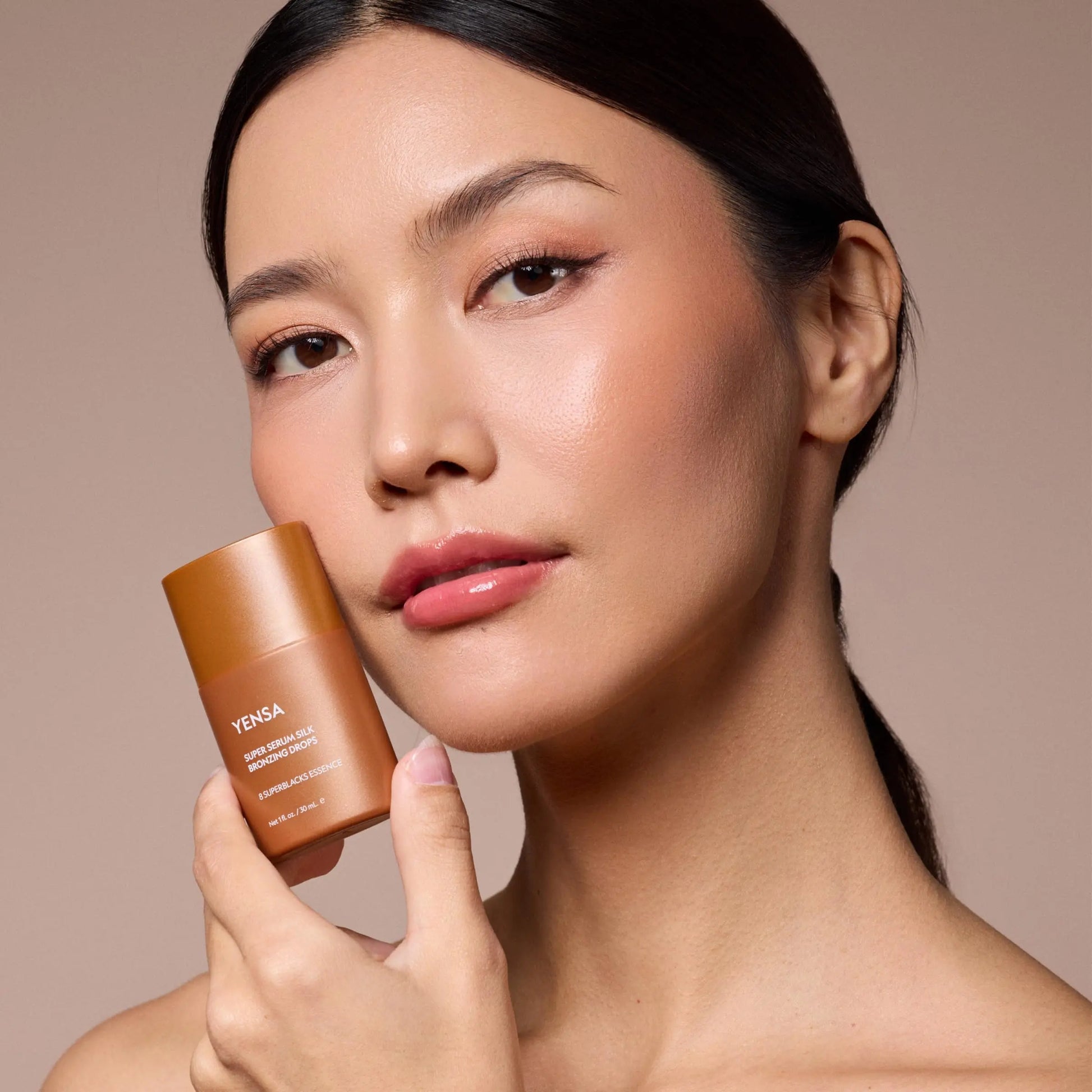YENSA Super Serum Silk Bronzing Drops for Face - Liquid Bronzer Drops Enriched with Bakuchiol, Ferulic Acid & Super Oils - Hydrates & Nourishes with a Subtle Shimmer Finish - Universal Shade (1 Fl oz) YENSA uk supplements