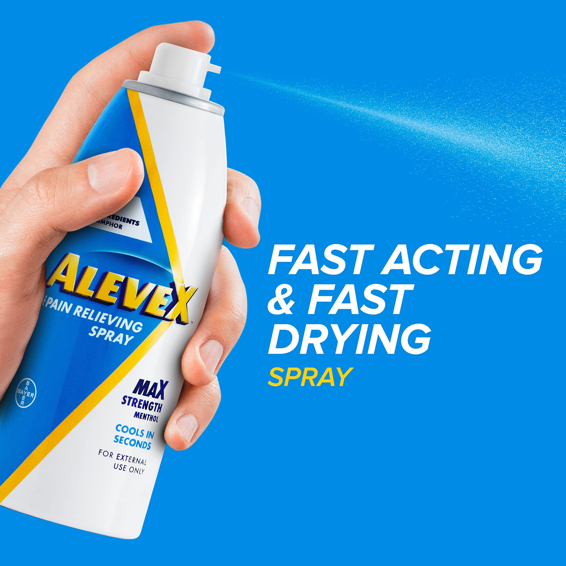 AleveX Pain Relieving Spray, Fast Acting & Fast Drying for Targeted Pain Relief, 3.2 oz Spray Aleve uk supplements