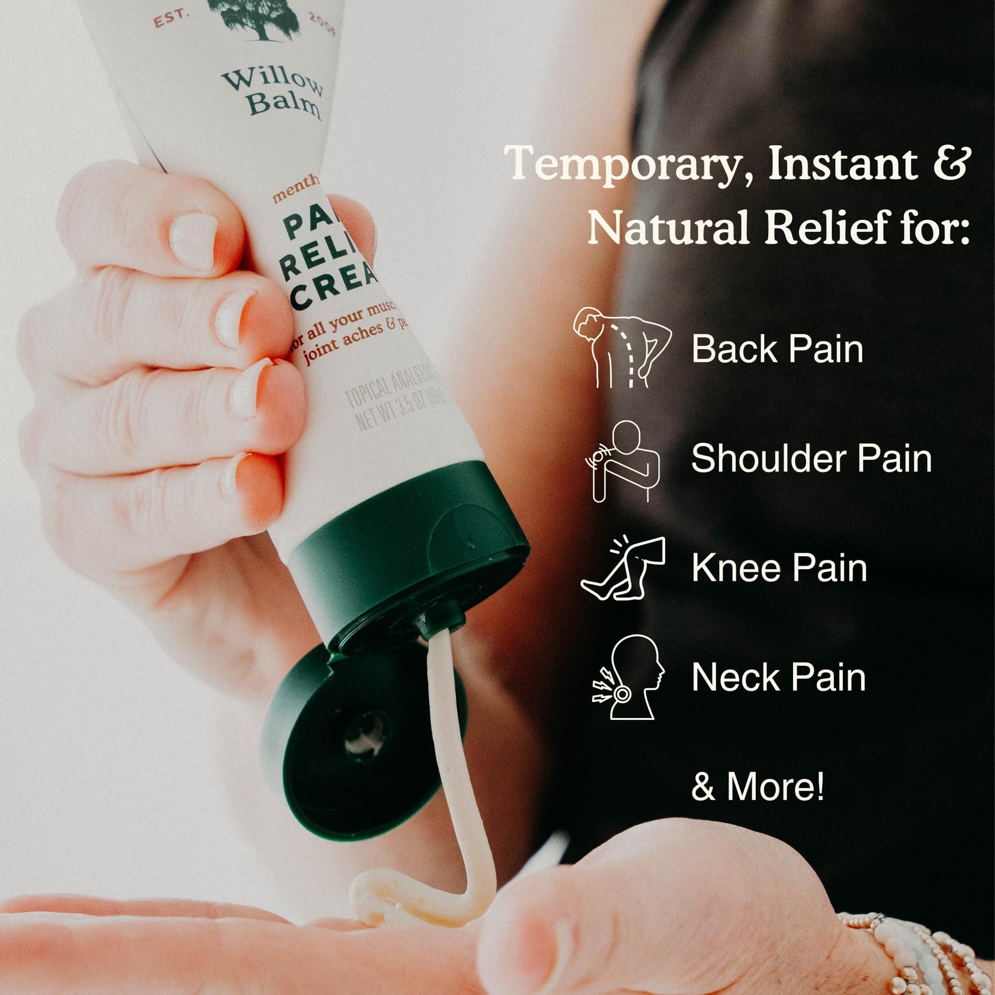 Nature's Willow Willow Balm Natural Pain Relief Cream for Muscles & Joints | Fast-Acting with Willow Bark & Menthol | Free from Artificial Fragrances & Dyes | 6-Pack | 3.5 fl oz Nature's Willow uk supplements
