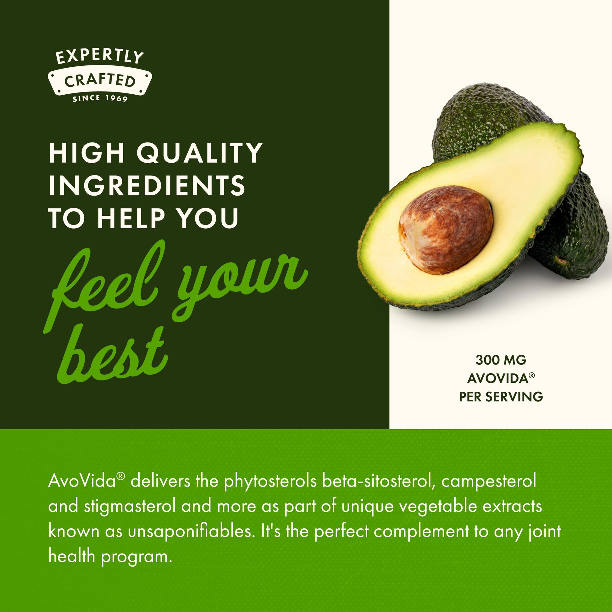 Swanson AvoVida - Natural Supplement Promoting Joint Health & Mobility - Avocado & Soybean Unsaponifiables to Support Cartilage & Tissue Health - (60 Capsules, 300mg Each) (1 Pack) Swanson uk supplements