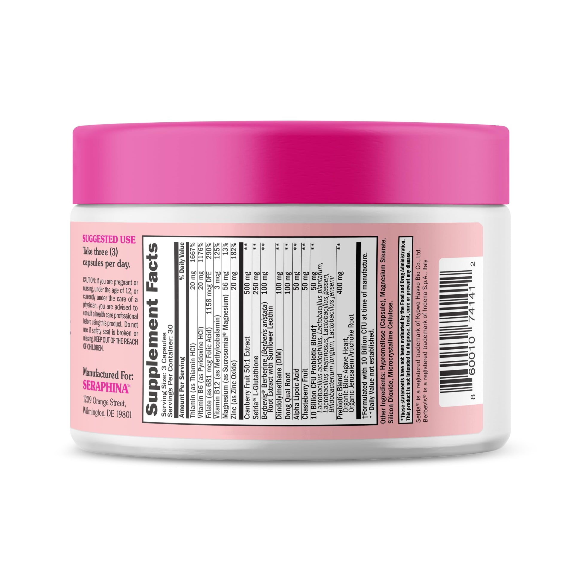 Seraphina 2-in-1 Vaginal Probiotics for Women + Hormone Balance - 90 Capsules for Complete Feminine Seraphina uk supplements
