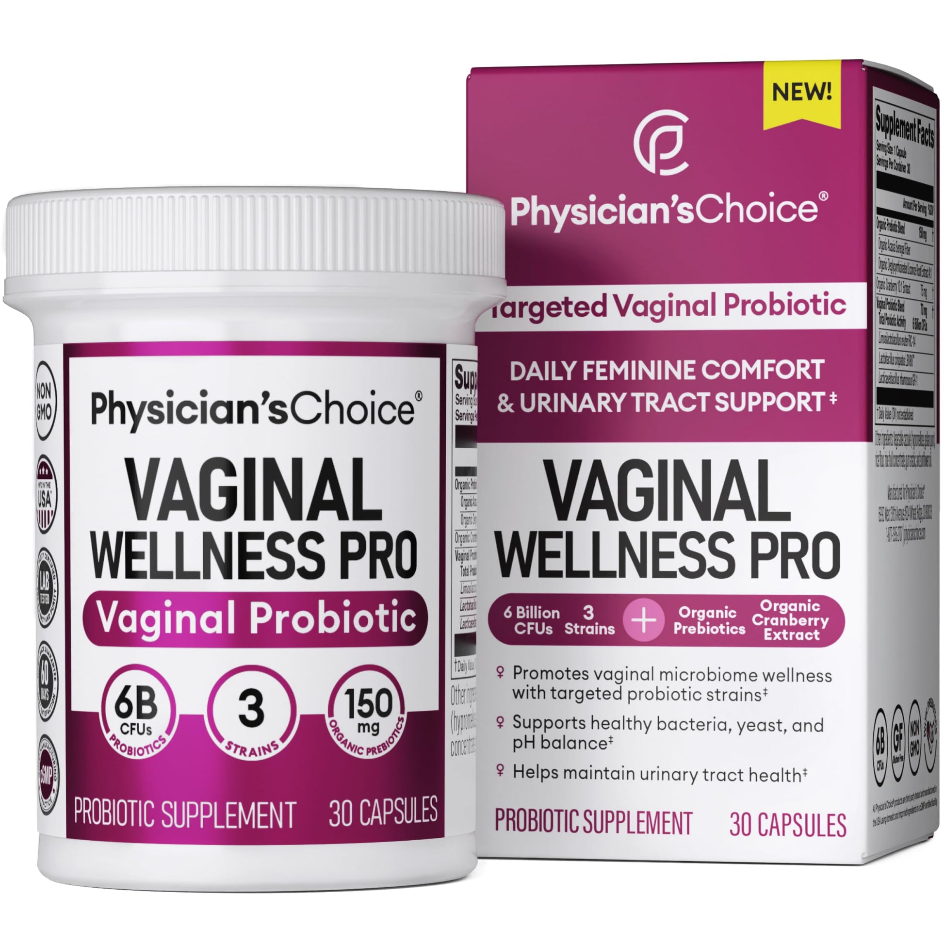 Physician's CHOICE Feminine Power Duo Bundle - Vaginal Probiotic 30ct + Womens Probiotic 60ct Physician's CHOICE uk supplements
