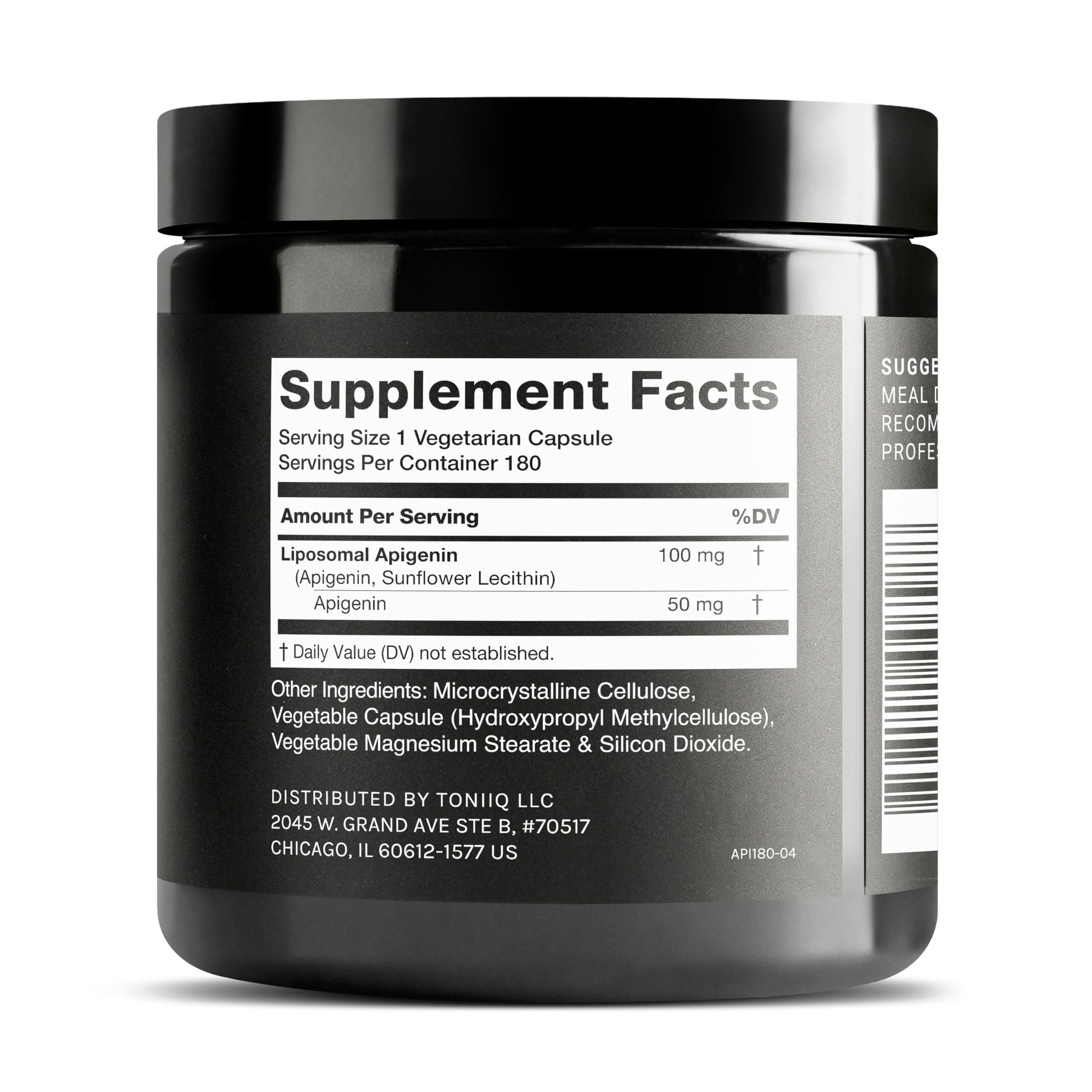 Toniiq Ultra High Strength Liposomal Apigenin - 100mg Formula - Highly Bioavailable for Superior Absorption - 180 Vegetarian Capsules Toniiq uk supplements