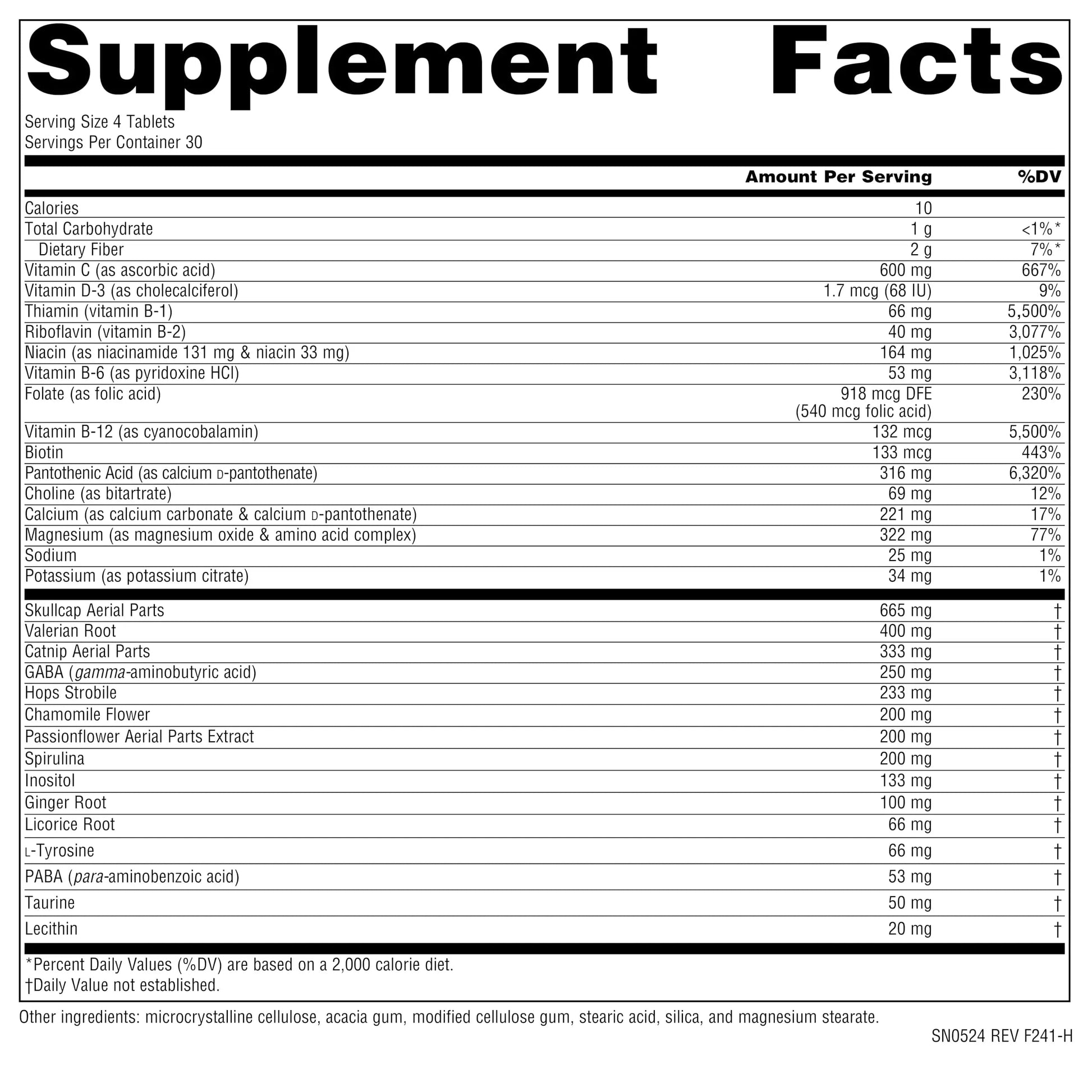 Source Naturals Hi-Stress B&C with Herbs - 120 Tablets Source Naturals uk supplements