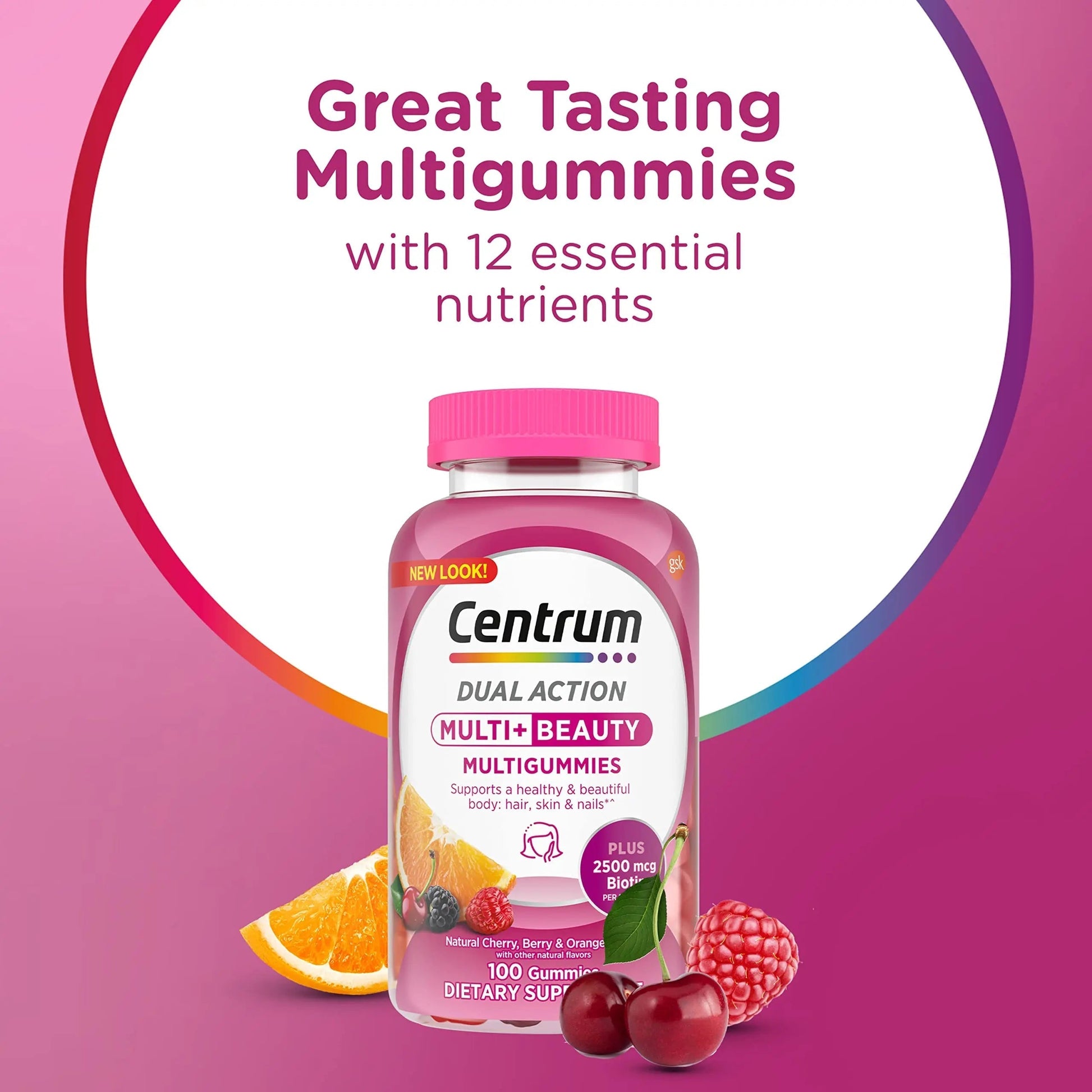 Centrum Multivitamin Gummy, 100 Count (Pack of 1) Centrum uk supplements