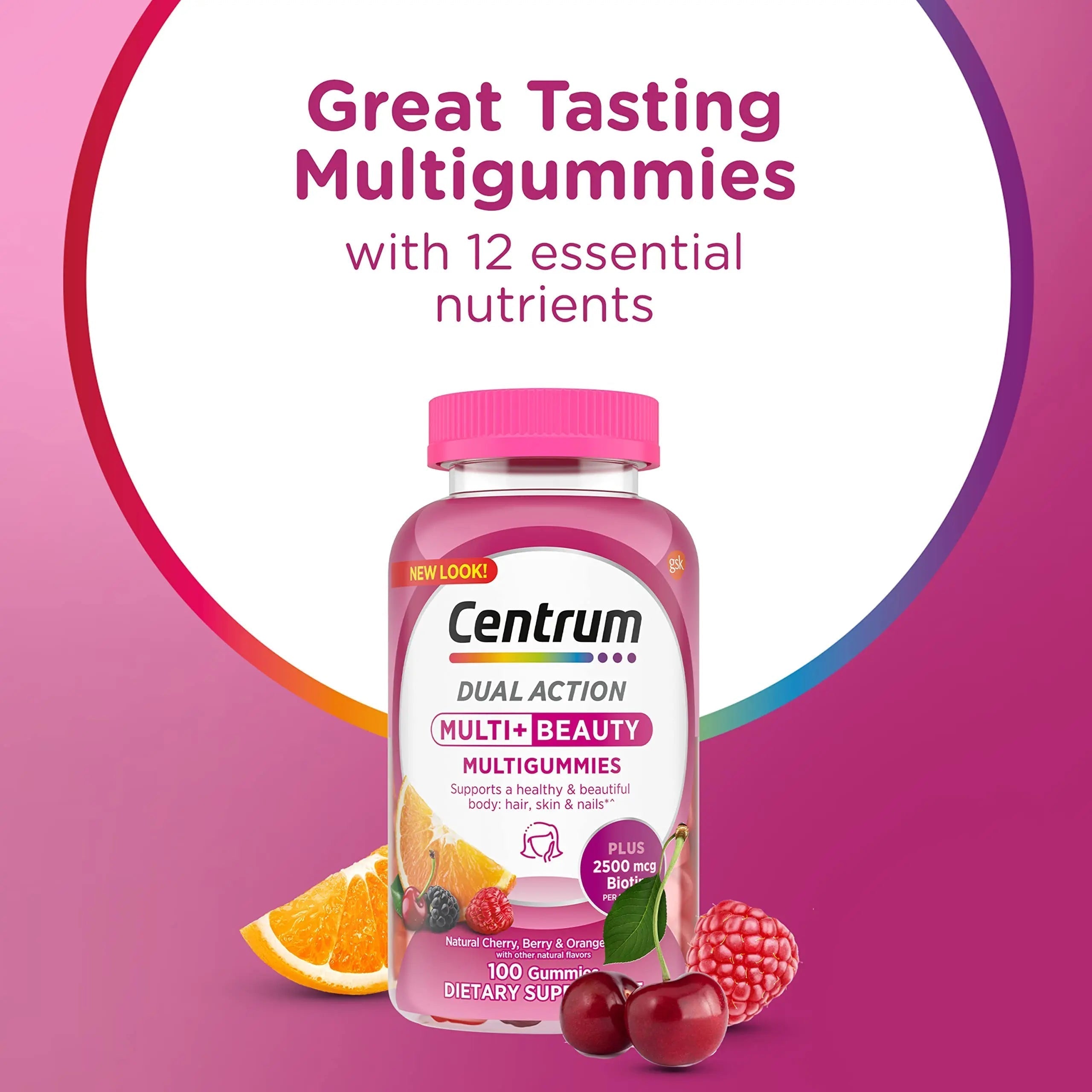 Centrum Multivitamin Gummy, 100 Count (Pack of 1) Centrum uk supplements