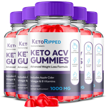 (5 Pack) Keto Ripped ACV Gummies, Keto Ripped ACV Gummies Advanced Weight Loss 1000MG Ark Labs uk supplements