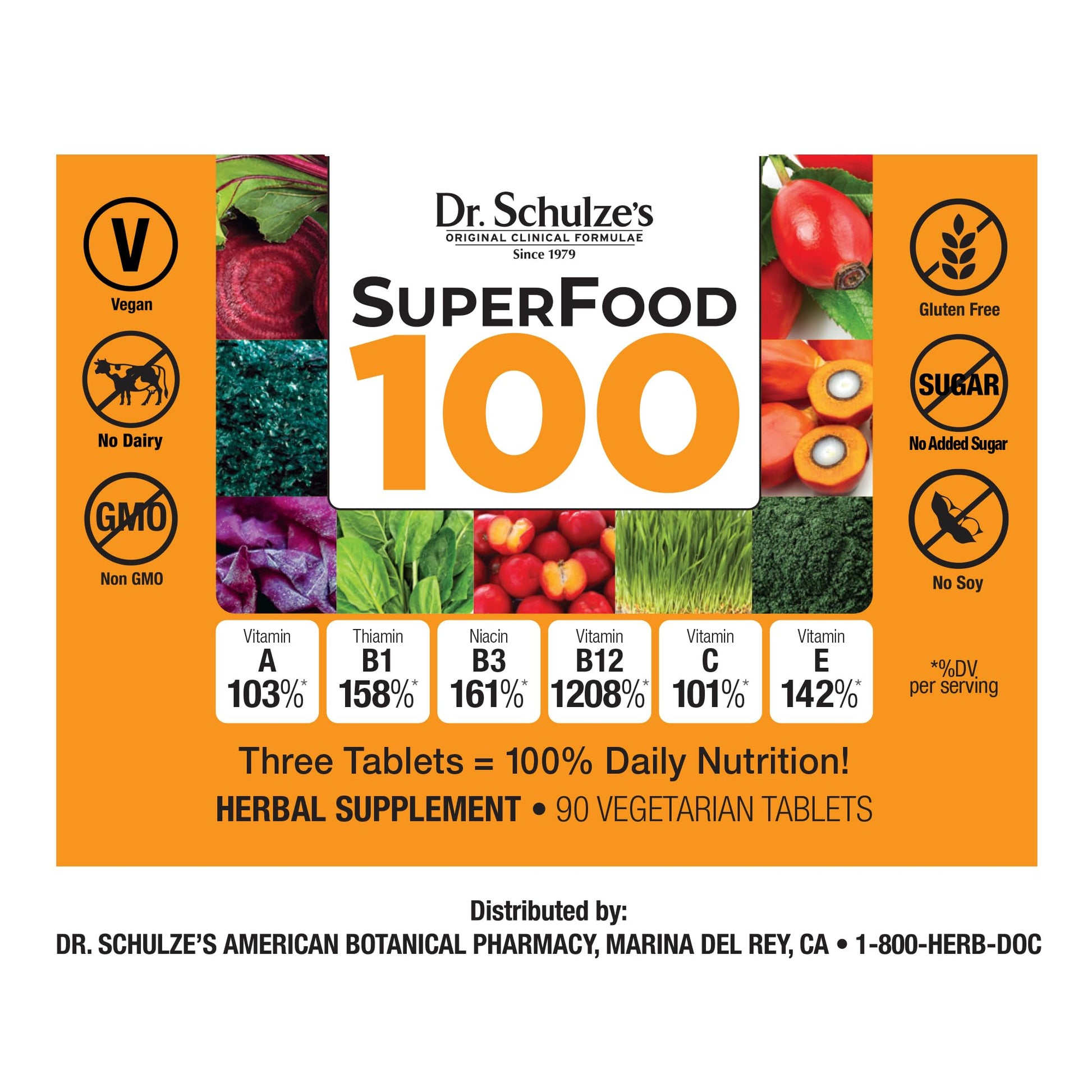 Dr. Schulze's Superfood 100 | Vitamin & Mineral Herbal Concentrate | Dietary Supplement Dr. Schulze's uk supplements