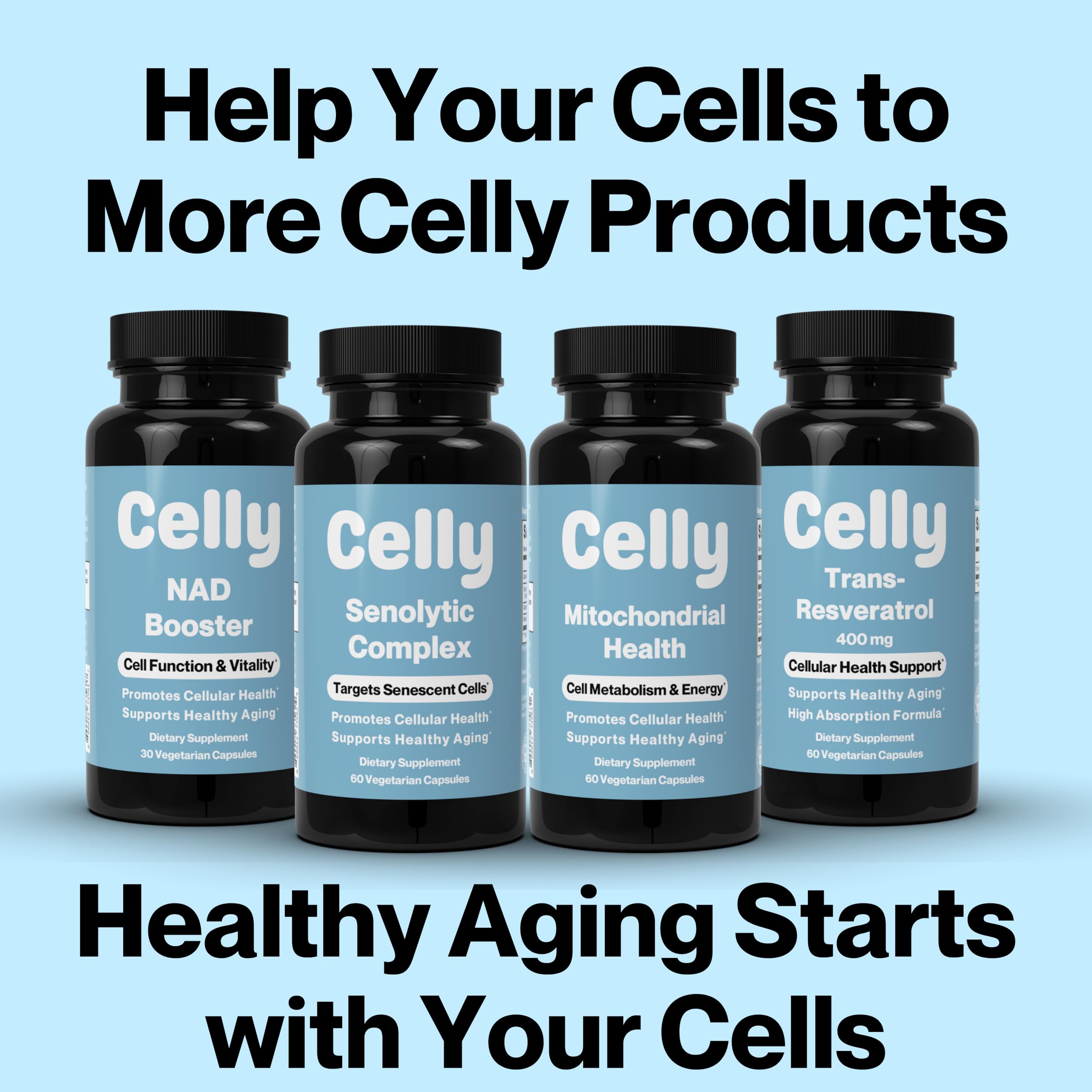 Celly Autophagy Activator | Longevity Supplement for Cellular Nutrition and Healthy Aging | Promotes Cell Renewal with Spermidine, Pterostilbene, Fisetin, and NAC | Made in USA & 3rd Party Tested Celly uk supplements