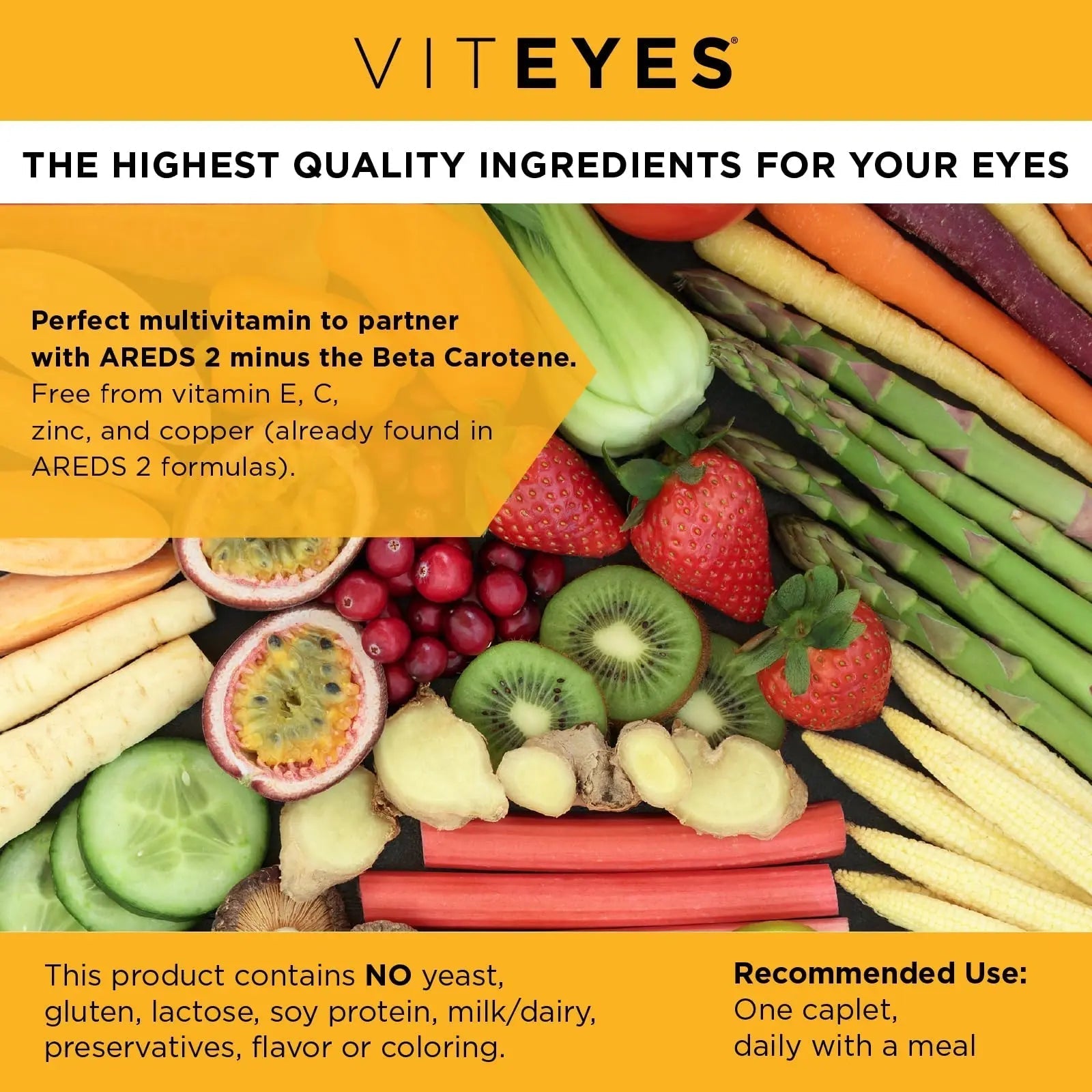Viteyes Classic AREDS 2 Companion Beta-Carotene Free Multivitamin Supplement, Comprehensive Multivitamin Formula Viteyes uk supplements
