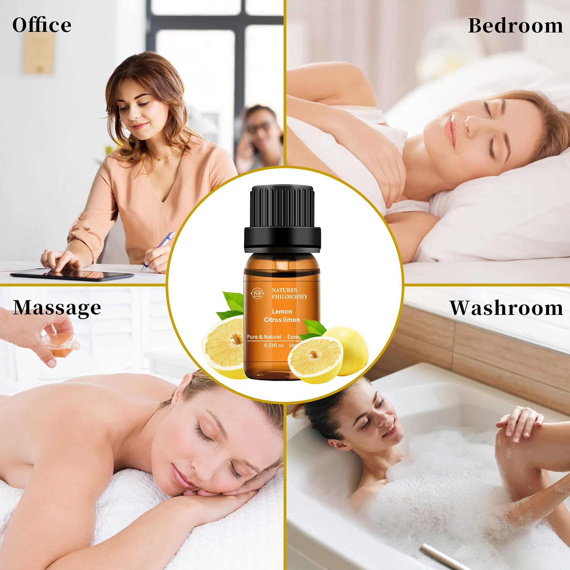 Lemon Essential Oil,100% Pure Organic Essential Oils for Aromatherapy, Diffuser, Massage, Soap Making NP NATURES PHILOSOPHY uk supplements