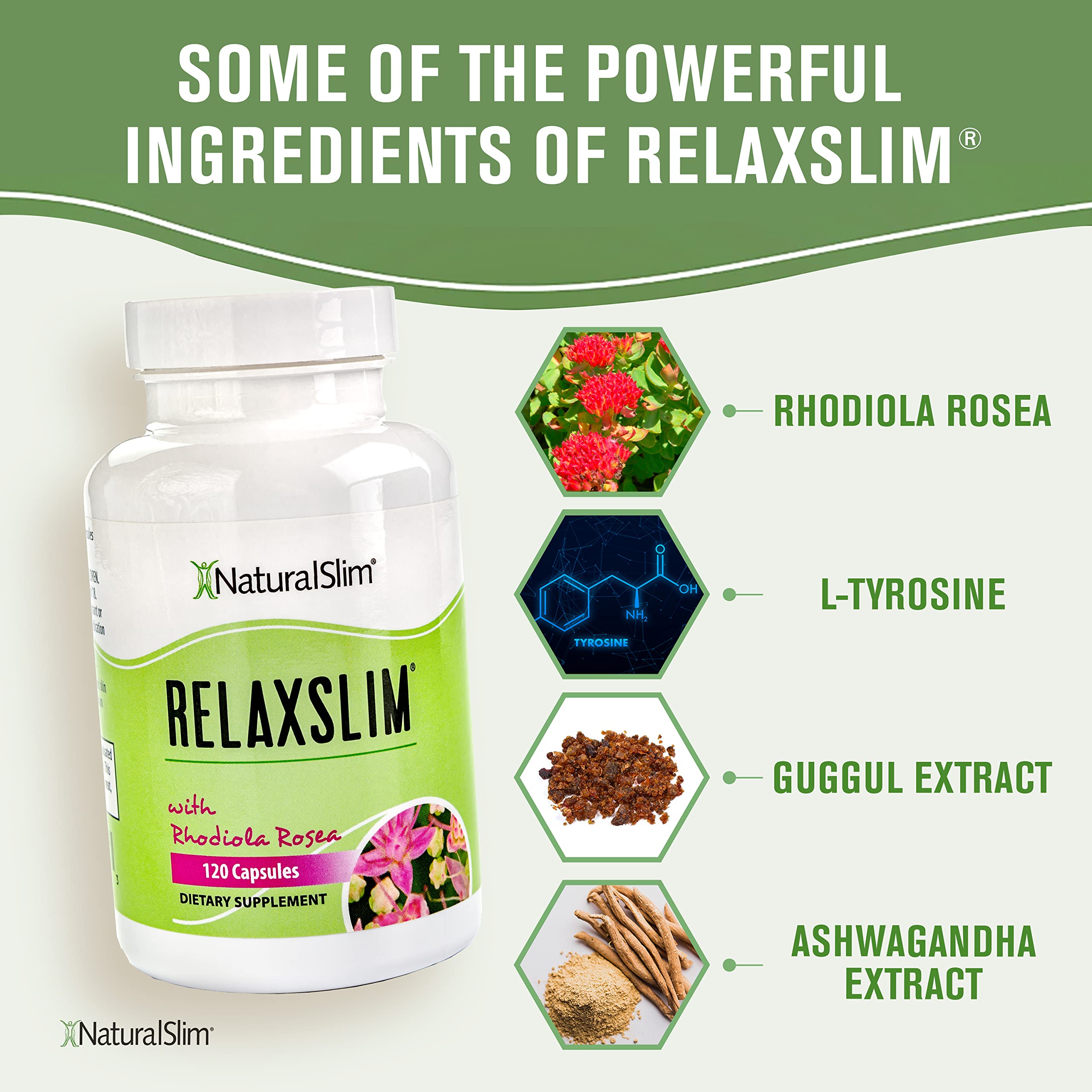 Naturalslim Relaxslim for Metabolism, Helps Control Appetite, Fat & Stress Support - Adaptogen Supplements NaturalSlim uk supplements