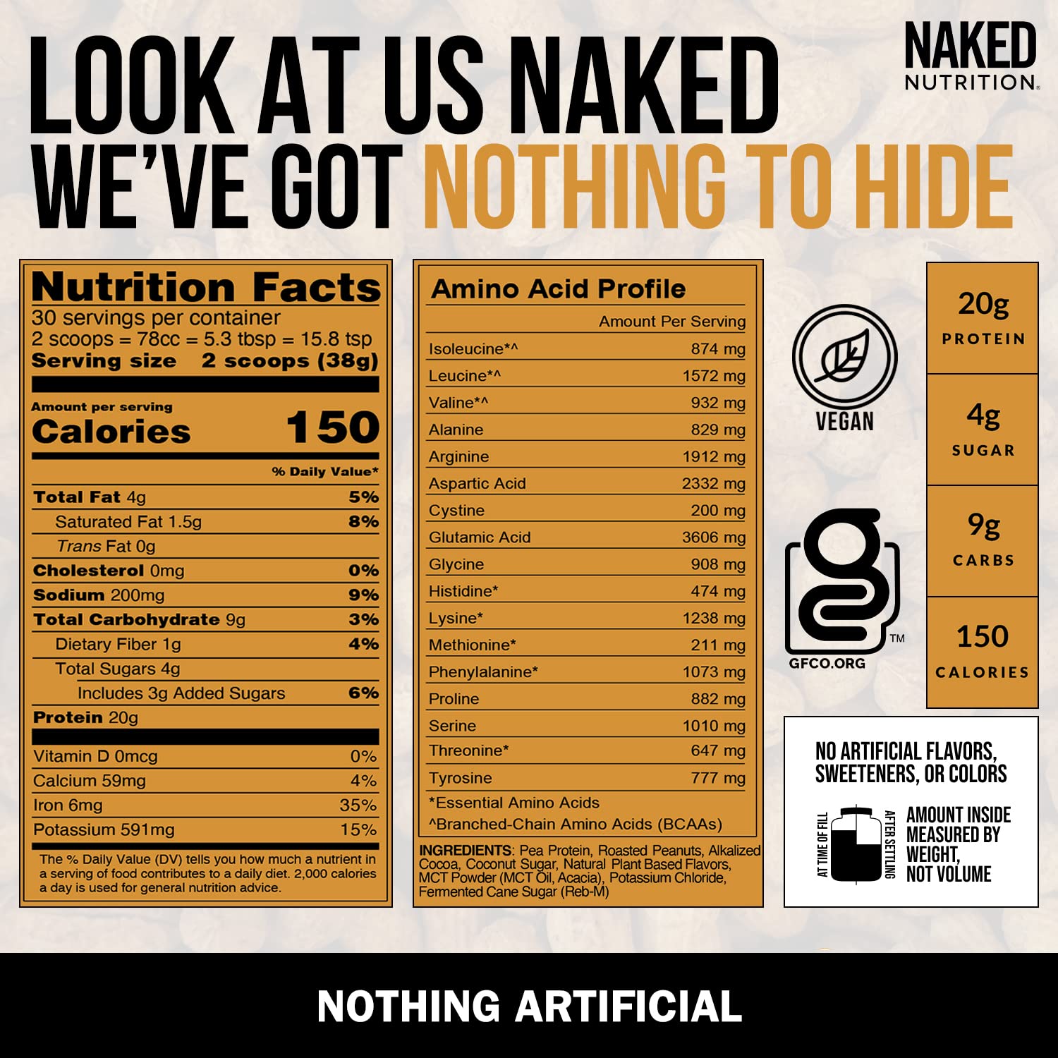 Naked Shake - Chocolate Peanut Butter Protein Powder - Vegan Protein Powder from US NAKED uk supplements