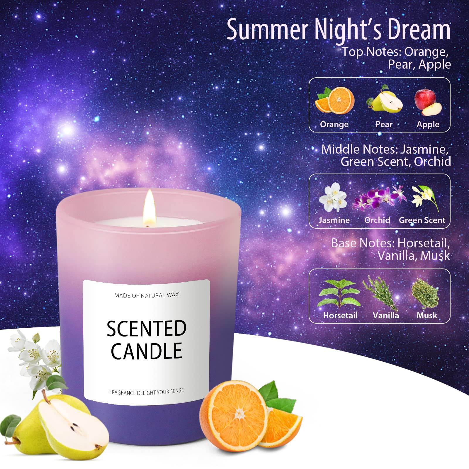 Candles, Scented Candles, Candles for Home Scented, Scented Candle Gift Set for Women STRN uk supplements