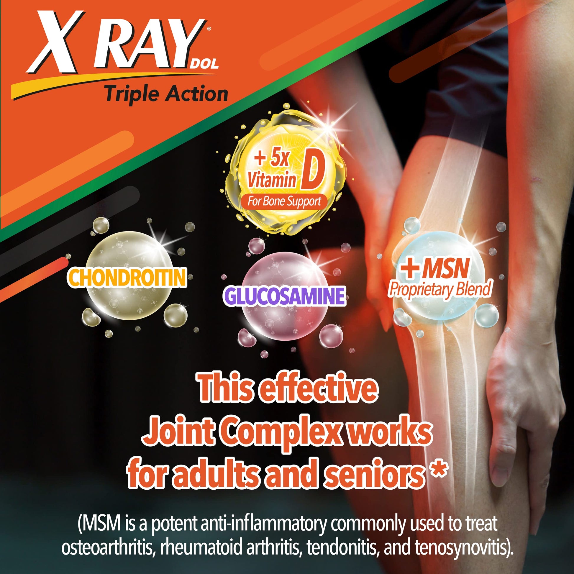 X Ray Dol Triple Action Joint Health Supplement, with 5X Vitamin D, Glucosamine 1500mg X Ray Dol uk supplements