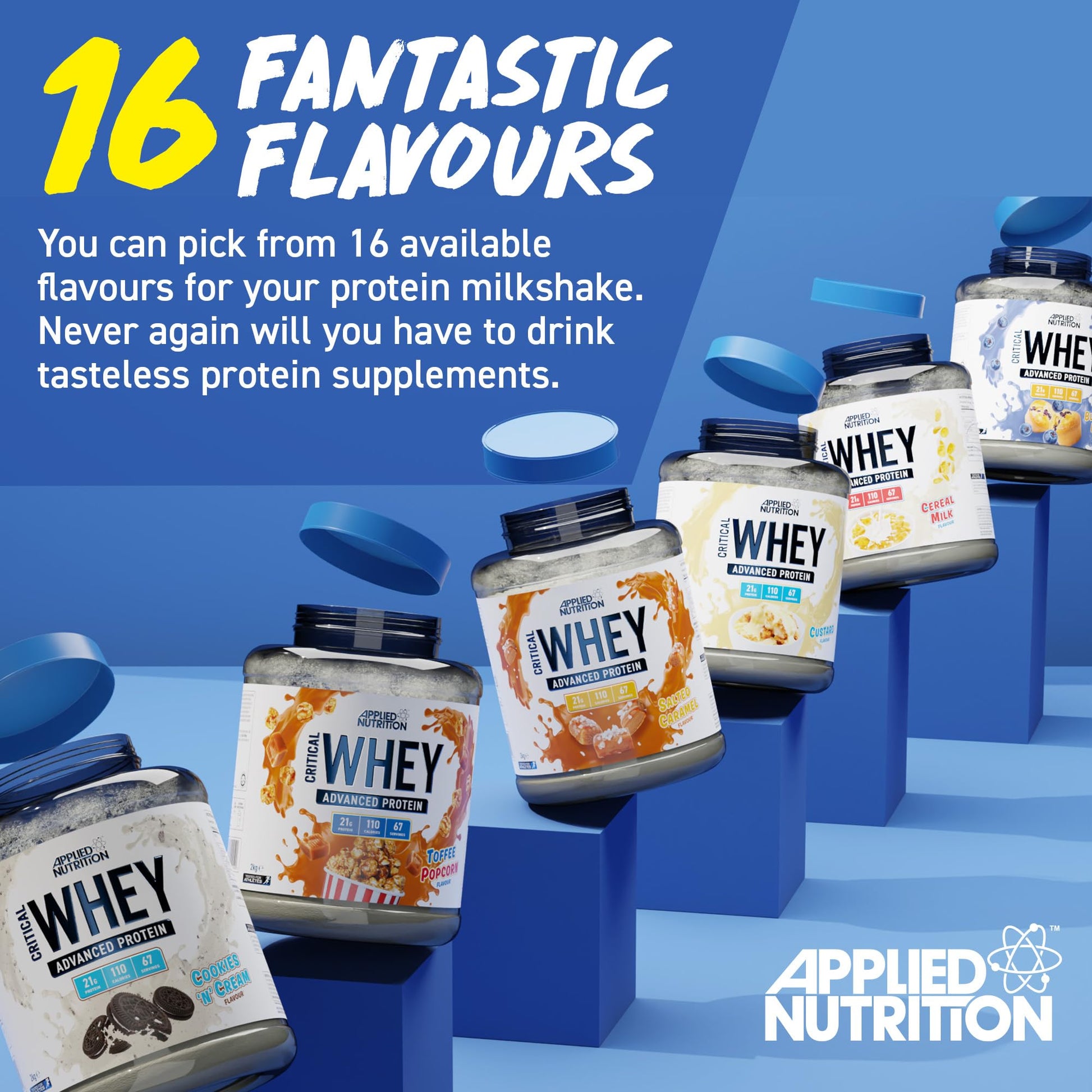 Applied Nutrition Critical Whey Protein Powder 2kg - High Protein Powder, Protein Milkshake Applied Nutrition uk supplements