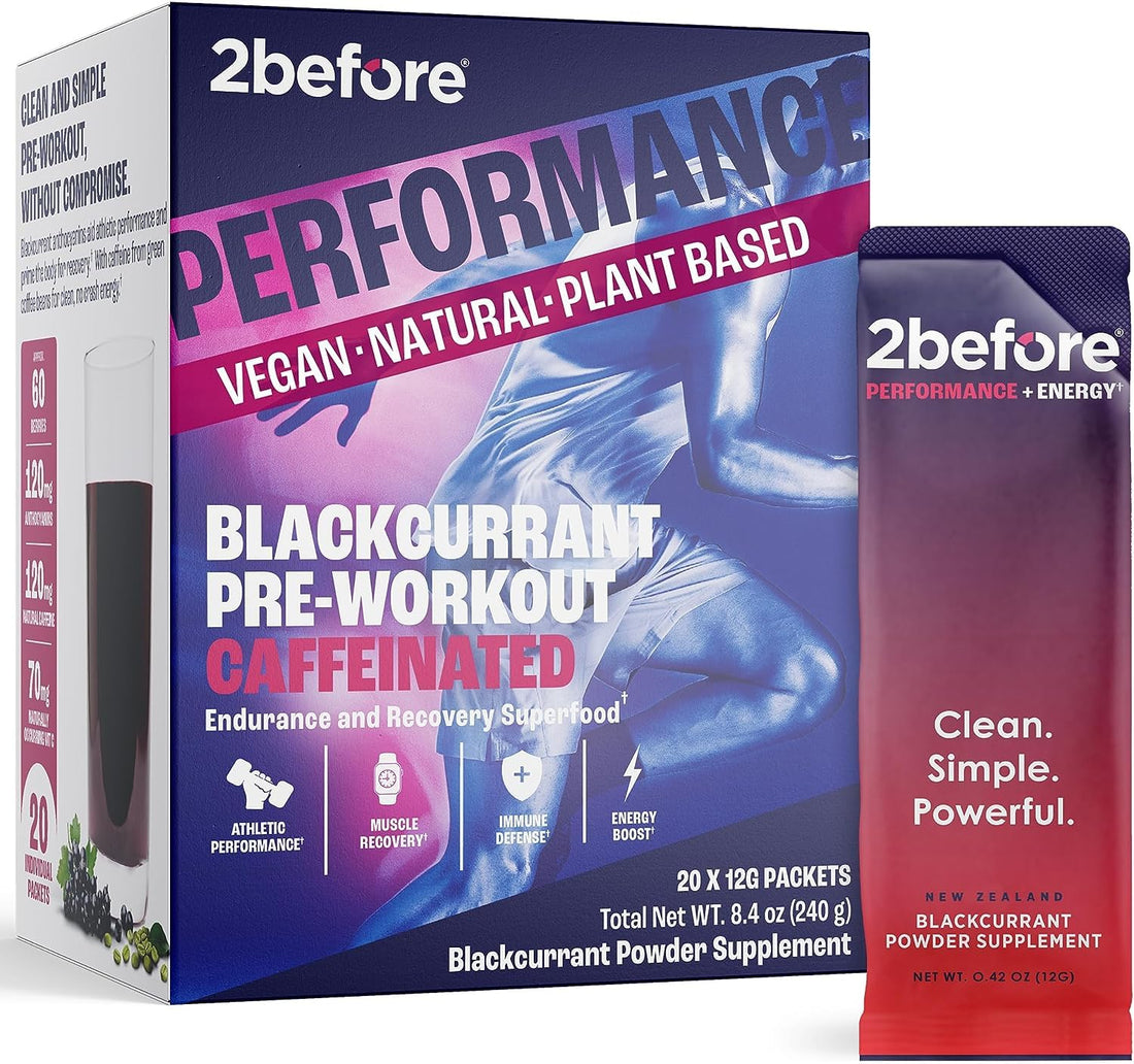 2before All Natural Vegan Pre Workout, with 120mg Caffeine I Clean Energy, Endurance 2before uk supplements