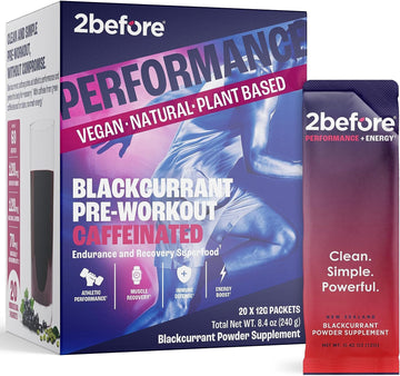 2before All Natural Vegan Pre Workout, with 120mg Caffeine I Clean Energy, Endurance 2before uk supplements