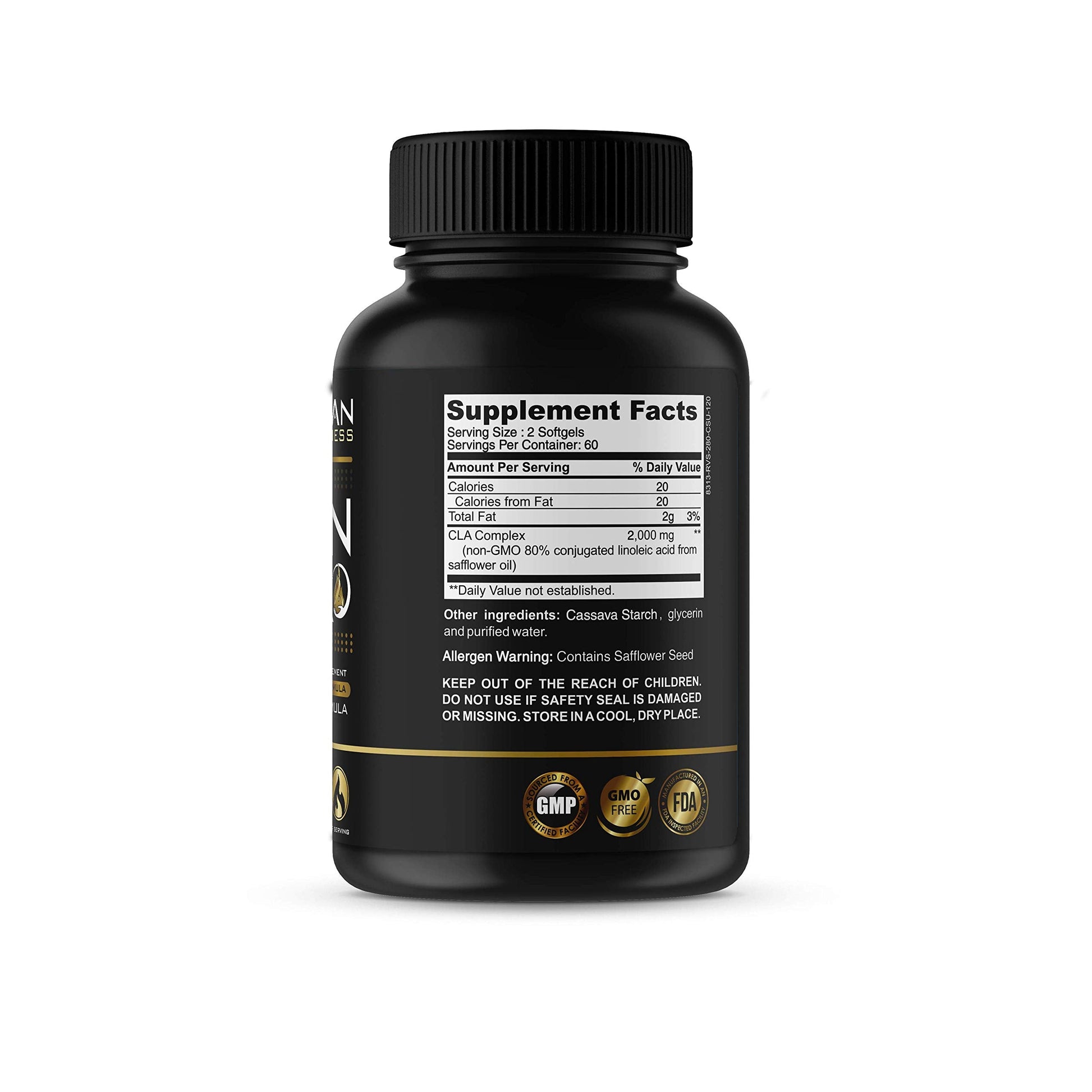 Vegan CLA Pro 2000 mg Pure Premium CLA Safflower Oil Conjugated Linoleic Acid Best Promethean Wellness uk supplements