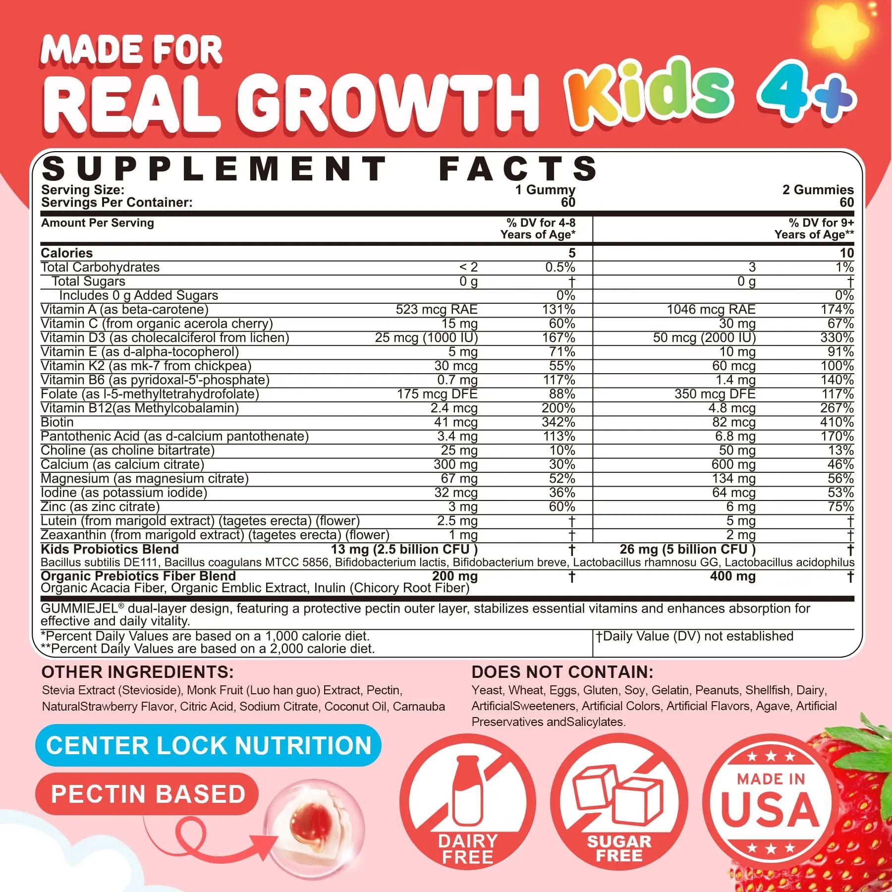 NEVISS Kids Multivitamin Gummies & Probiotics for Kids Teen + Veggie & Fruit Fiber Gummies NEVISS uk supplements