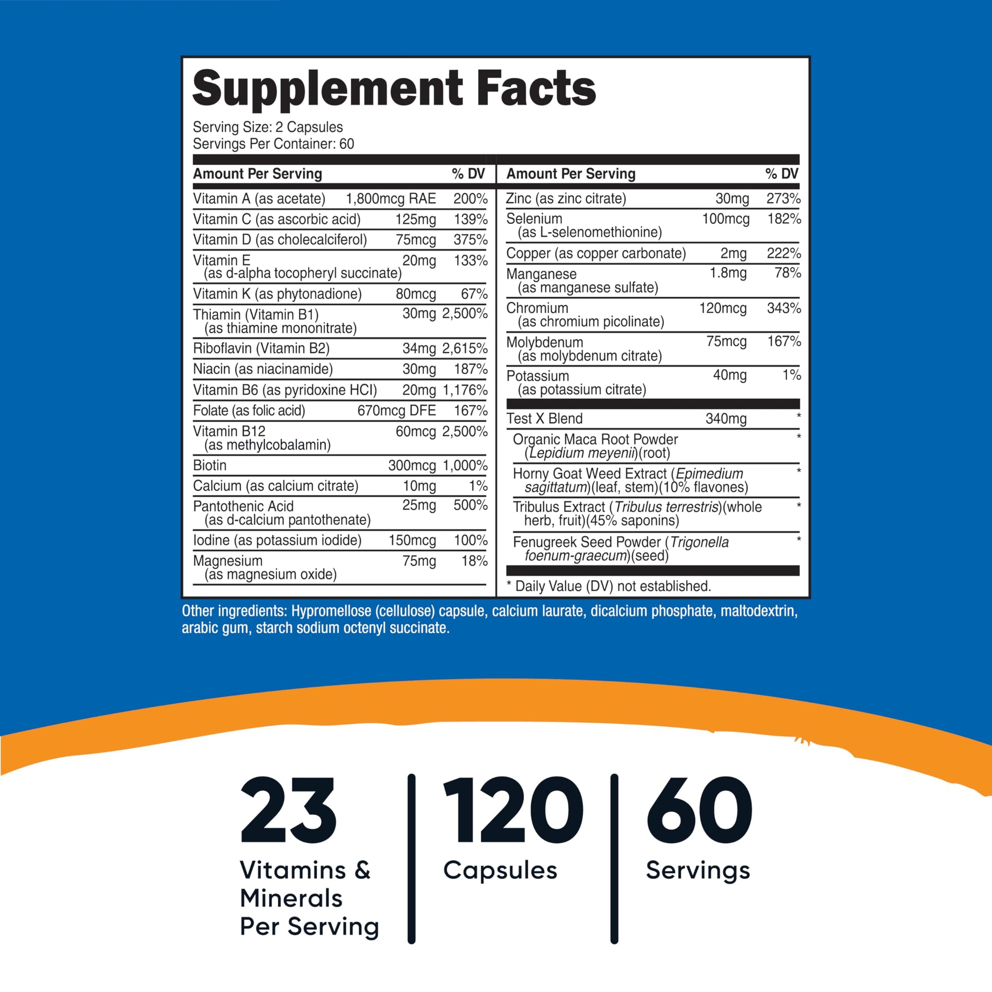 Nutricost Multivitamin for Men 120 Capsules - Vitamins and Minerals for The Healthy Man Nutricost uk supplements