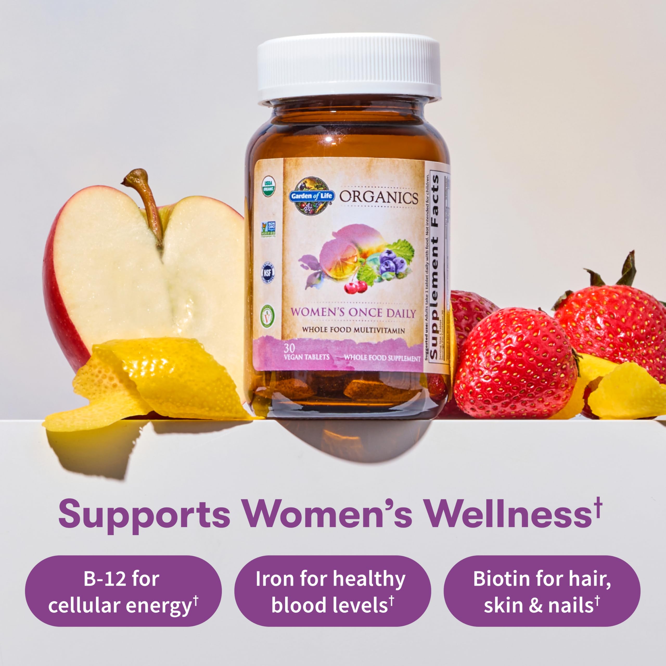 Garden of Life Organics Multivitamin for Women - Women's Once Daily Multi - Whole Food Multi with Iron, Biotin, Vegan Organic Womens Multivitamin for Health Garden of Life uk supplements
