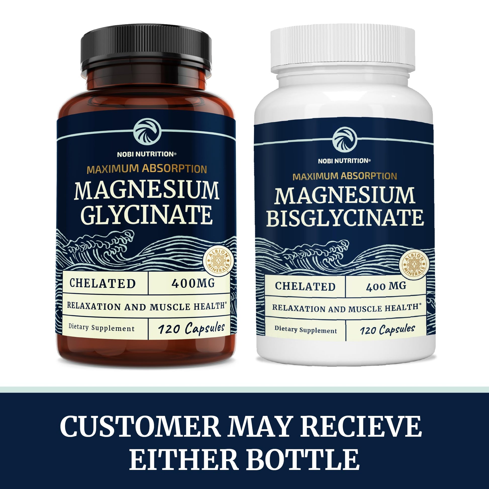 Magnesium Bisglycinate 400mg | Chelated Bisglycinate for Muscle Relaxation, Bones Nobi Nutrition uk supplements