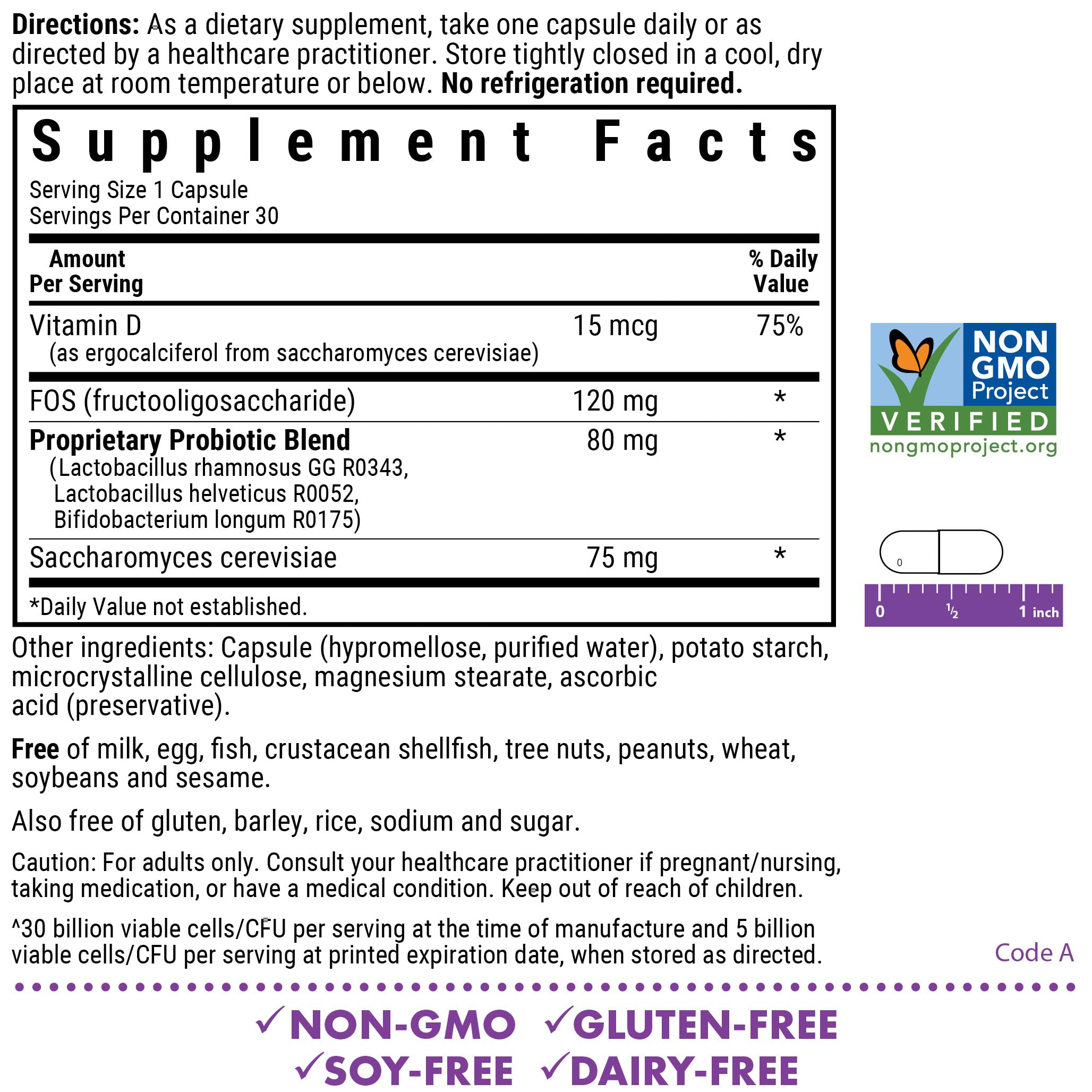 BlueBonnet Nutrition Pre Pro Post Probiotic 30 Billion CFU^ Shelf Stable – for Women & Men Digestion, Gut, Mood, Immune* - Free of Dairy, Gluten & Soy - Non-GMO - 30 Vegetable Capsules, 30 Servings BlueBonnet uk supplements