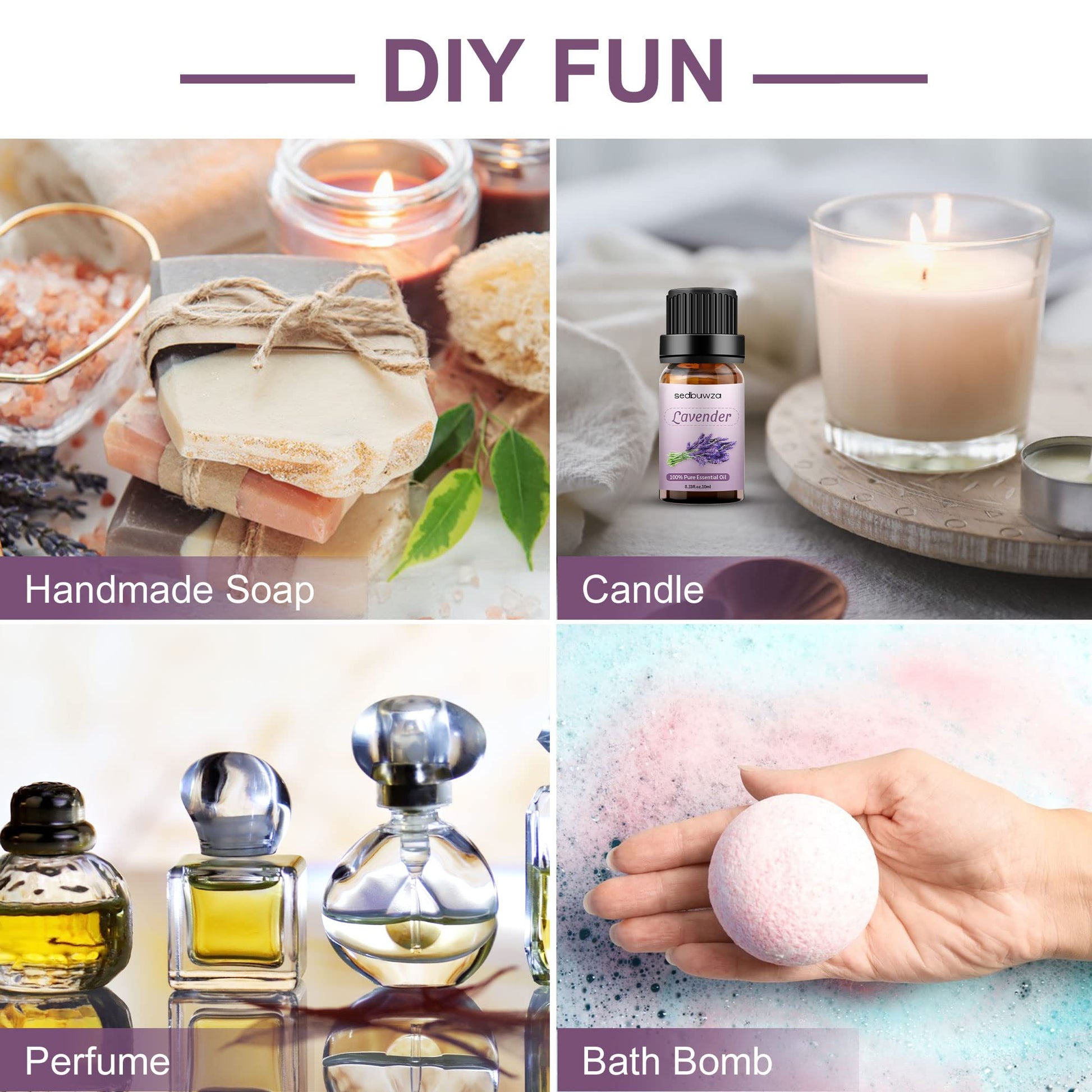 Sedbuwza Vanilla Oil Lavender Essential Oil Gift Set, 100% Pure Organic Fragrance Oil Set for Diffuser Sedbuwza uk supplements