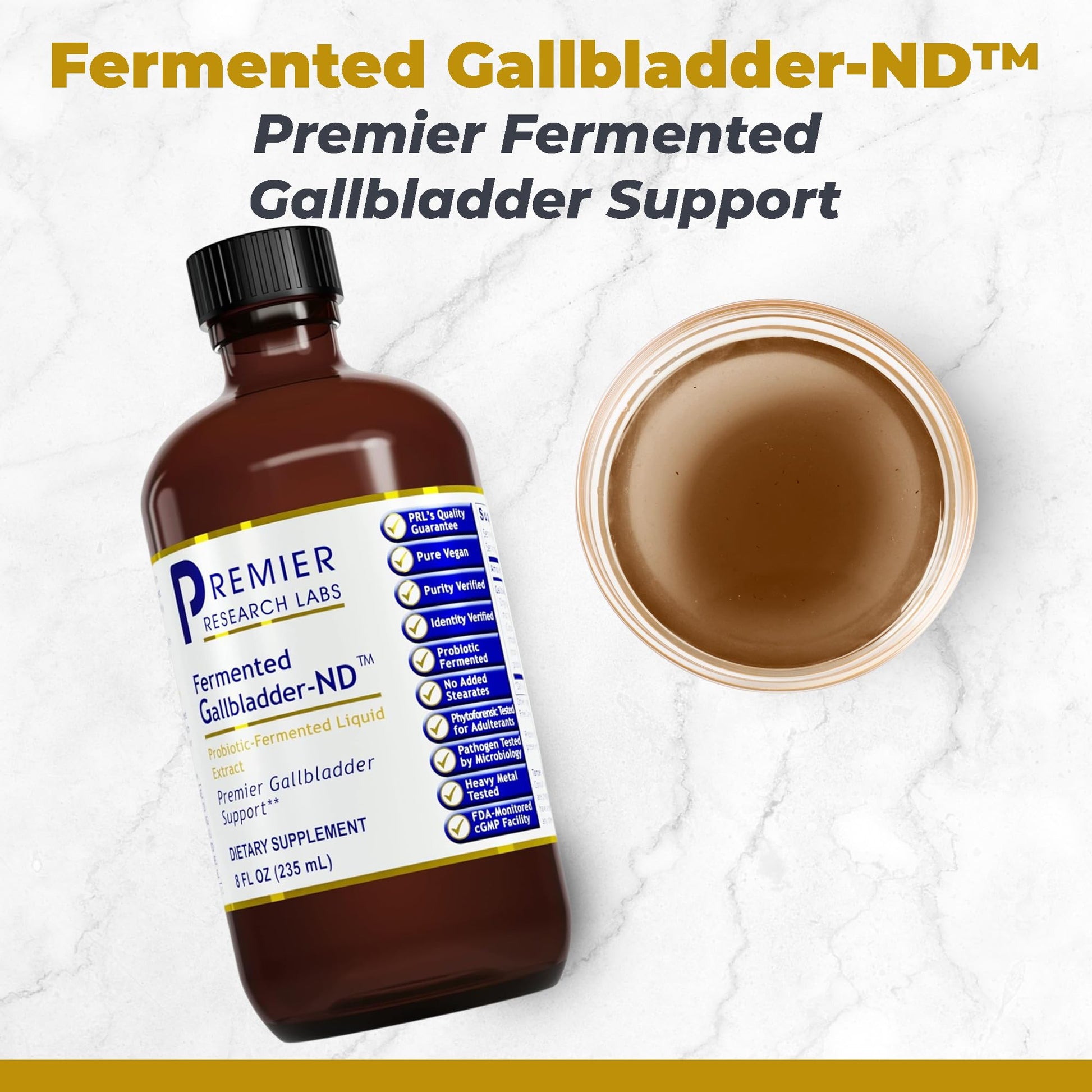 Premier Research Labs Fermented Gallbladder-ND - Gallbladder Cleanse, Milk Thistle and Artichoke Extract, Milk Thistle Liquid Drops, Tincture Supplement with Antioxidants, Turmeric - 8 Fl Oz Bottle Premier Research Labs uk supplements