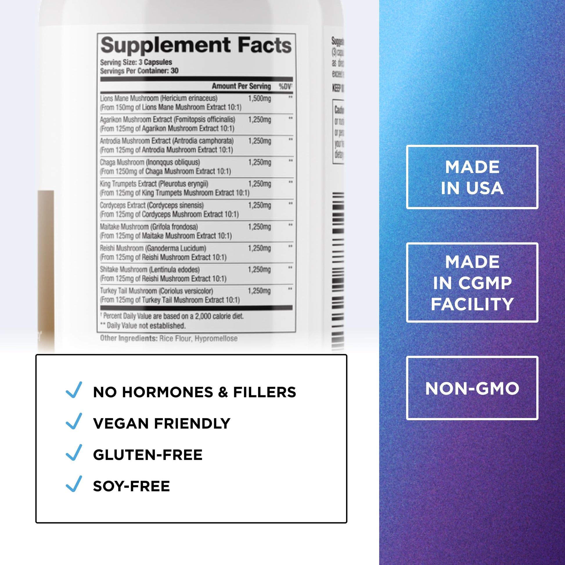 DR. EMIL NUTRITION 10 Mushroom Supplement for Mental Clarity, Focus & Immune Support - Functional Mushroom Nootropic Supplement with Lions Mane Extract, Cordyceps, Turkey Tail & More DR. EMIL NUTRITION uk supplements
