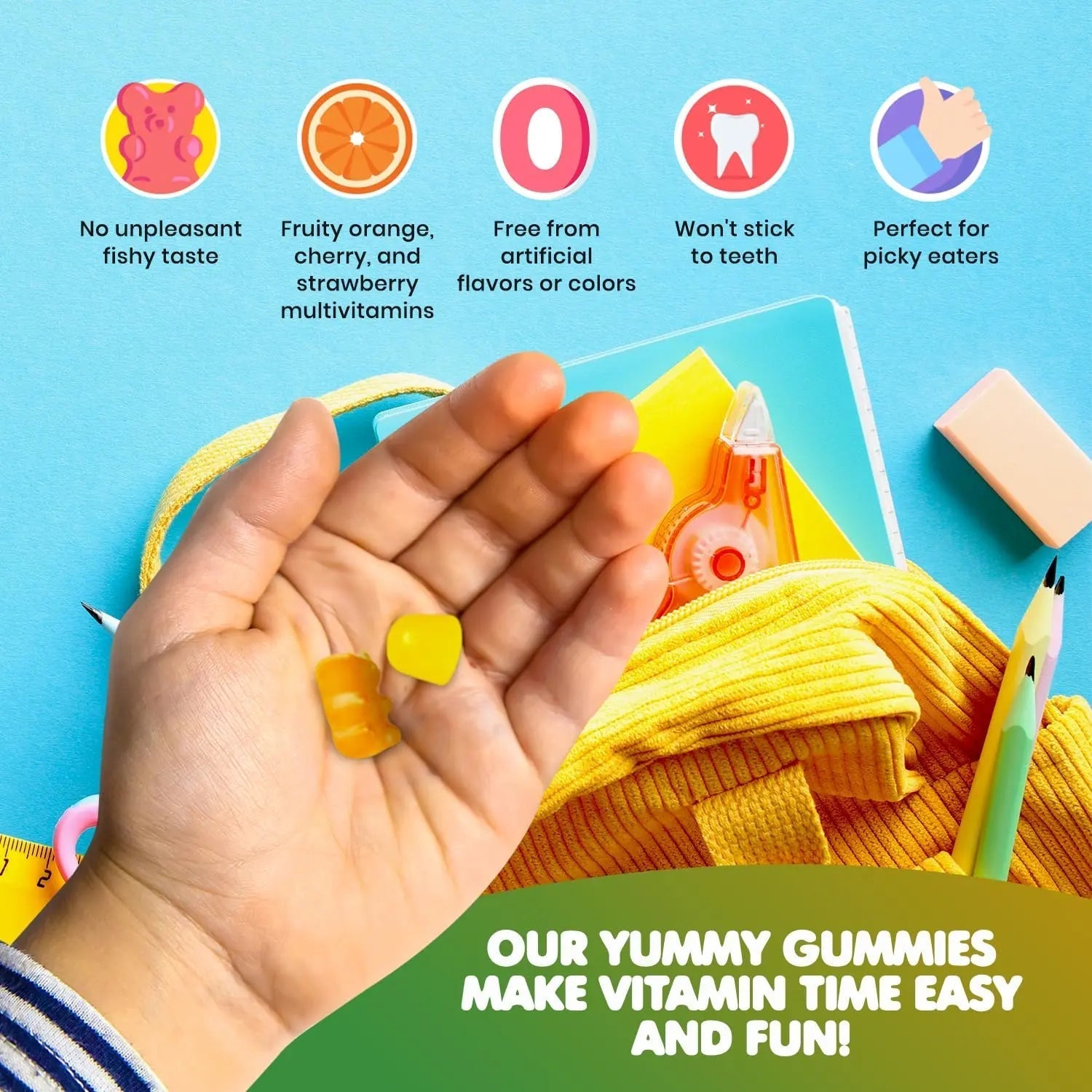 DR. MORITZ Omega 3 Gummies (90 Count) and Kids Multivitamin Gummies Bundle (60 Count) - for Daily Health Support - Vegan DHA Omega 3 for Kids DR. MORITZ uk supplements