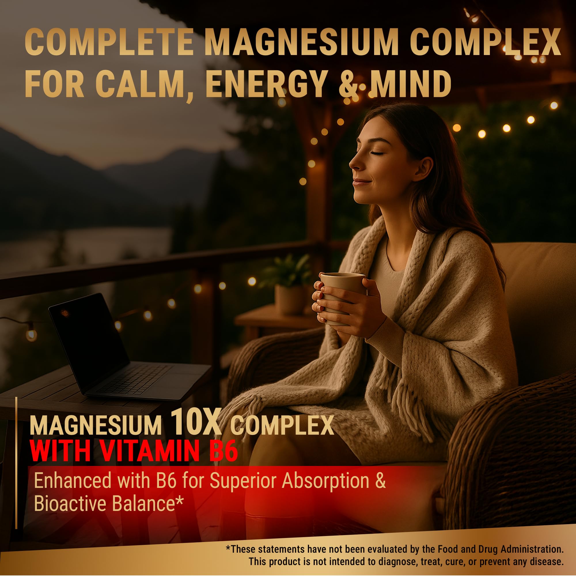 Magnesium 10X Complex – 900mg Elemental Magnesium | Glycinate, Gluconate, Malate, Orotate, Carbonate, Asparate, Taurate, Citrate, Bisglycinate, Ascorbate + Vitamin B6 for Superior Absorption New Elements uk supplements