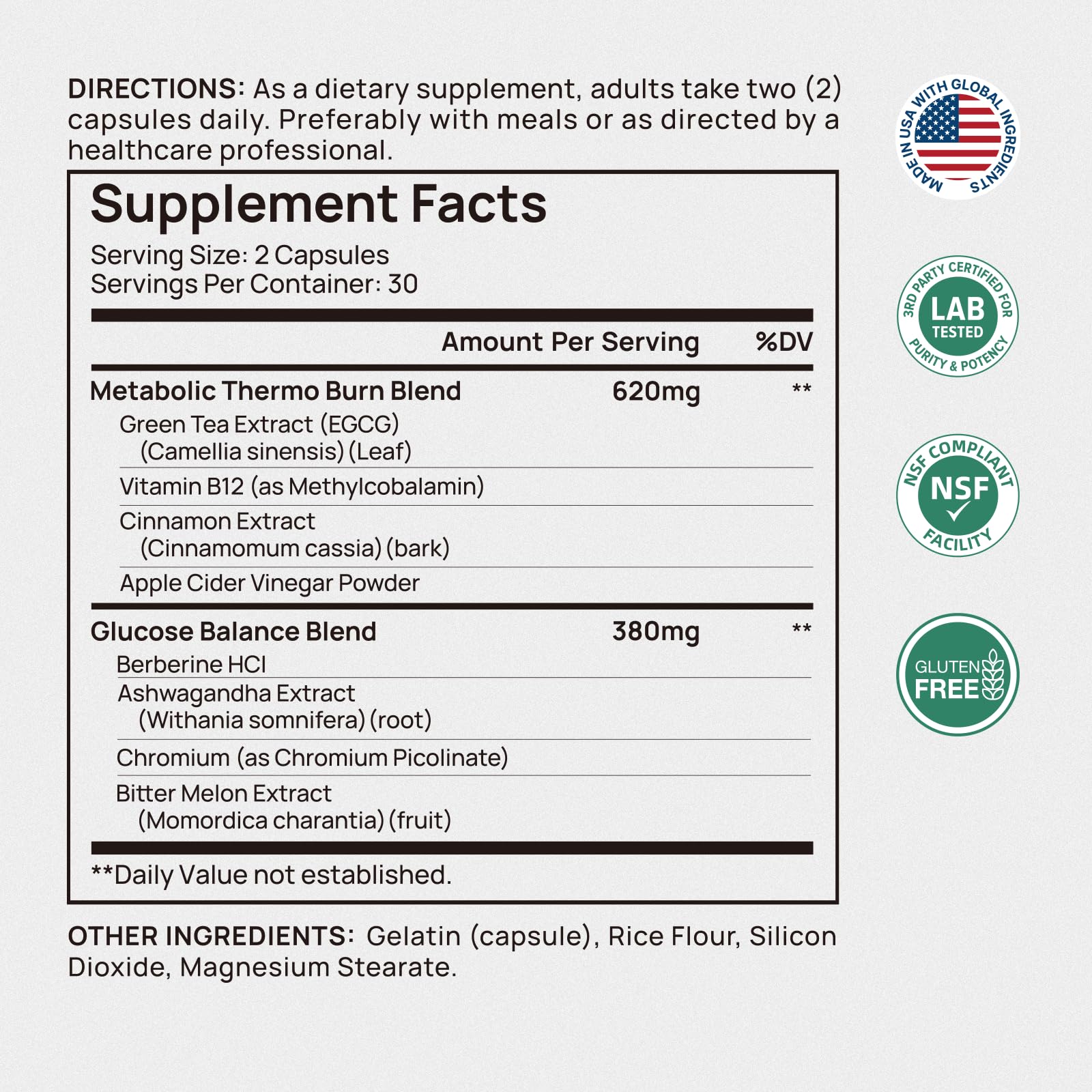 Selerb Metaburn Weight Loss Pills for Women & Men - Appetite Suppressant & Fat Burner, Metabolism Support Weight Loss Supplement with Berberine Selerb uk supplements