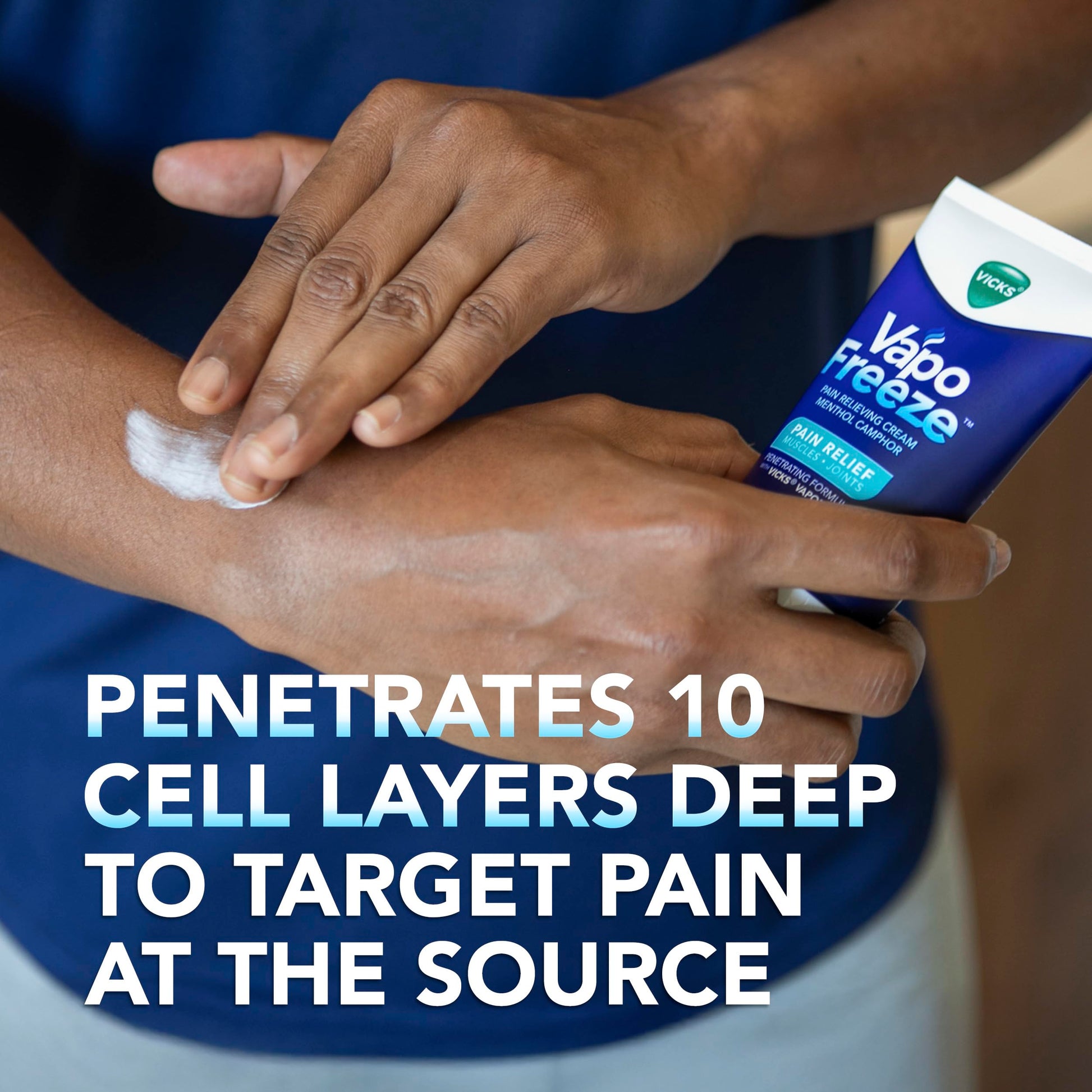 Vicks VapoFreeze Topical Pain Cream 3.0oz, Maximum Strength Menthol+ for Muscle Pain Relief, Joint Pain Relief, Knee Pain Relief, Back Pain Relief, Cream for Pain Relief, Topical Pain Relief Vicks uk supplements