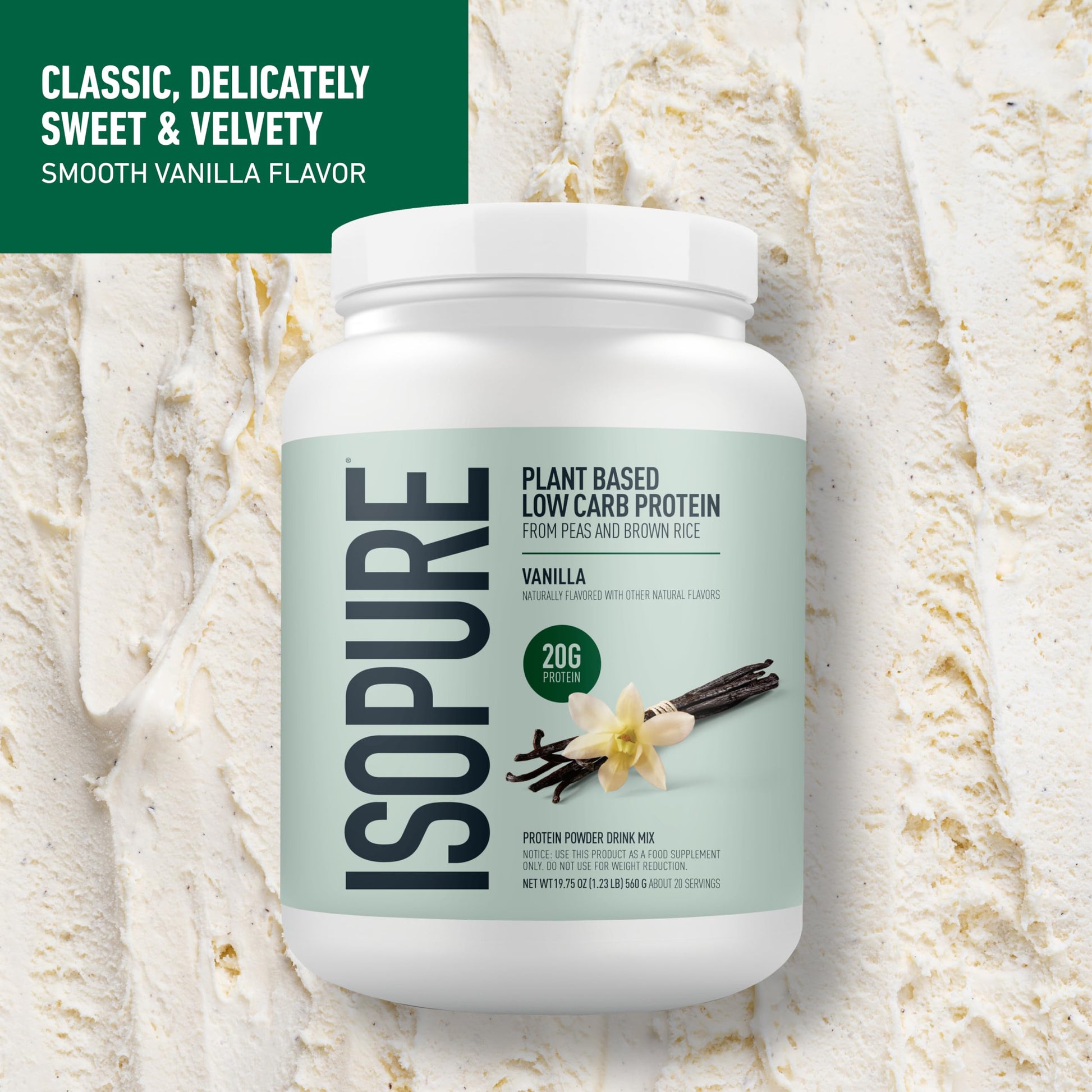 Isopure Plant-Based Protein Powder – 20g Organic Pea and Rice Protein with a Complete Amino Acid Profile – Supports Muscle Recovery Isopure uk supplements