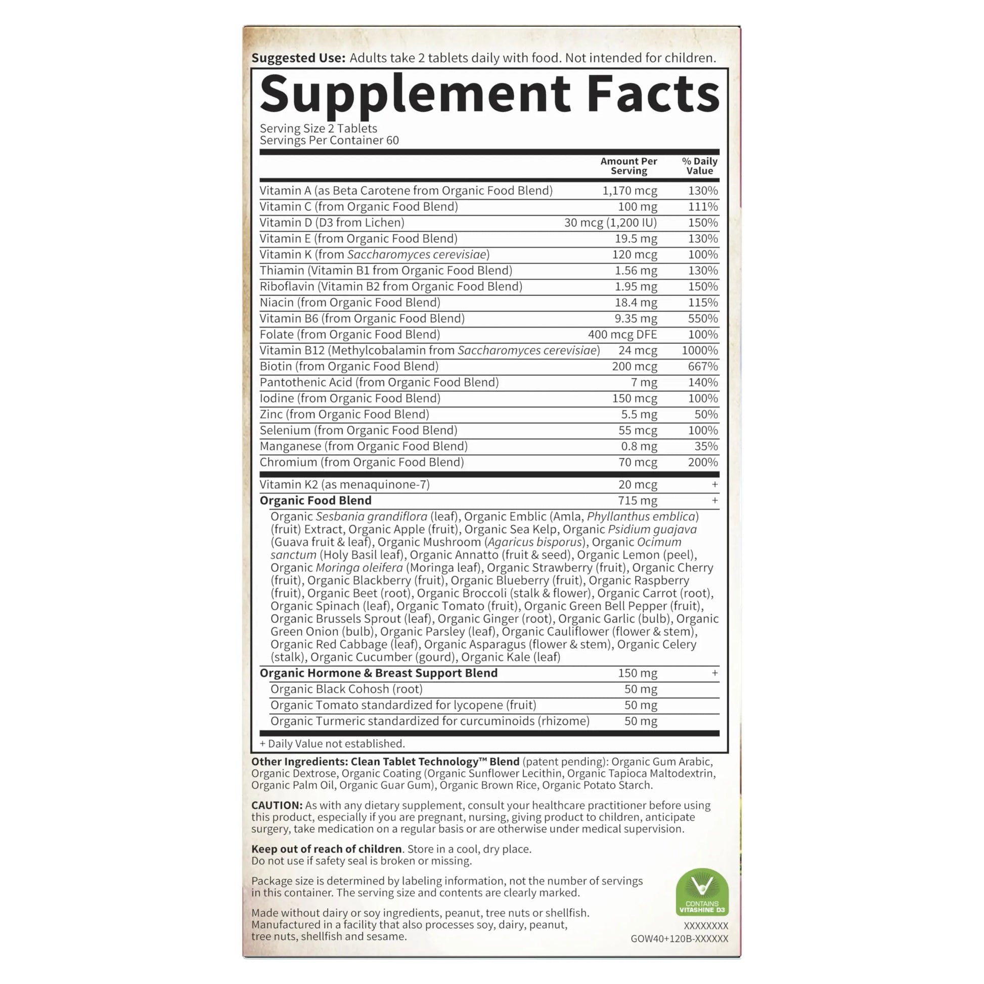 Garden of Life Multivitamin for Women 40 Plus, Organics Womens Vitamins, Hormone & Breast Health Support Blend Garden of Life uk supplements
