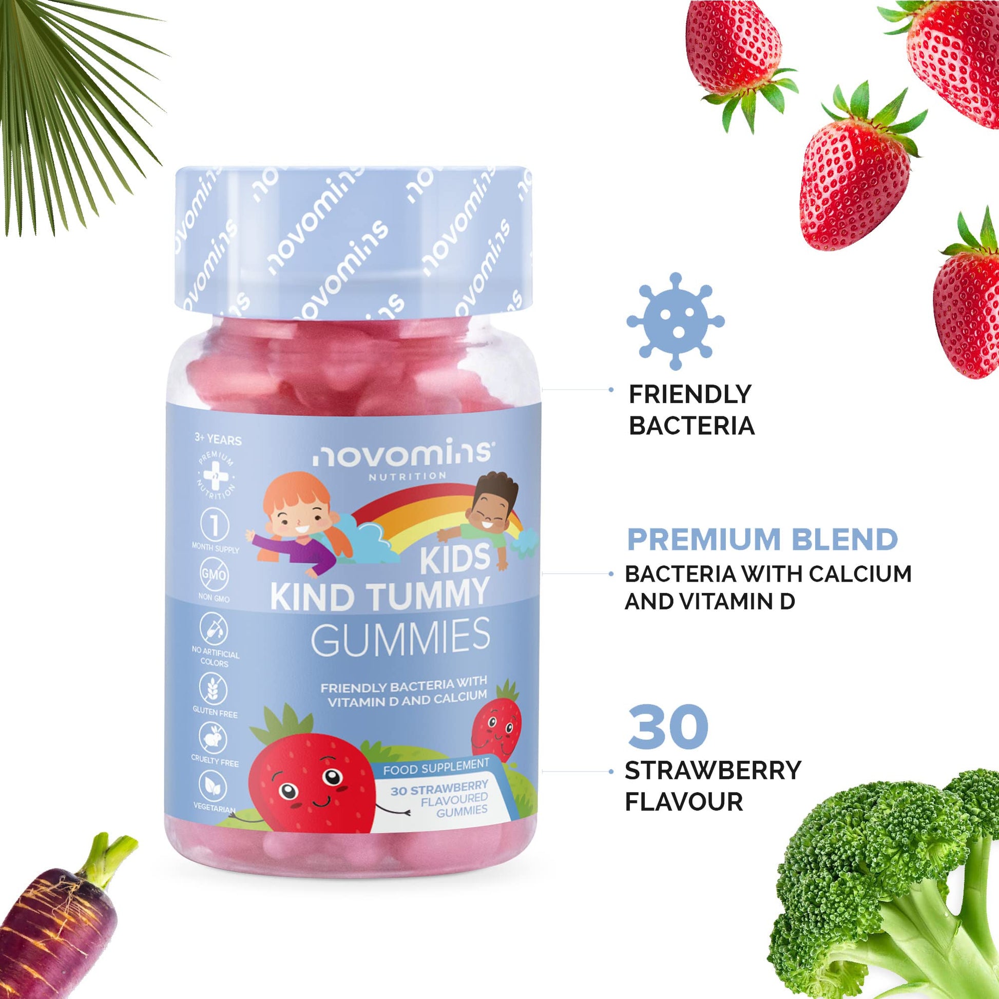 Kids Probiotic Gummies – Probiotics for Children – Kids Kind Tummy Gummies novomins uk supplements