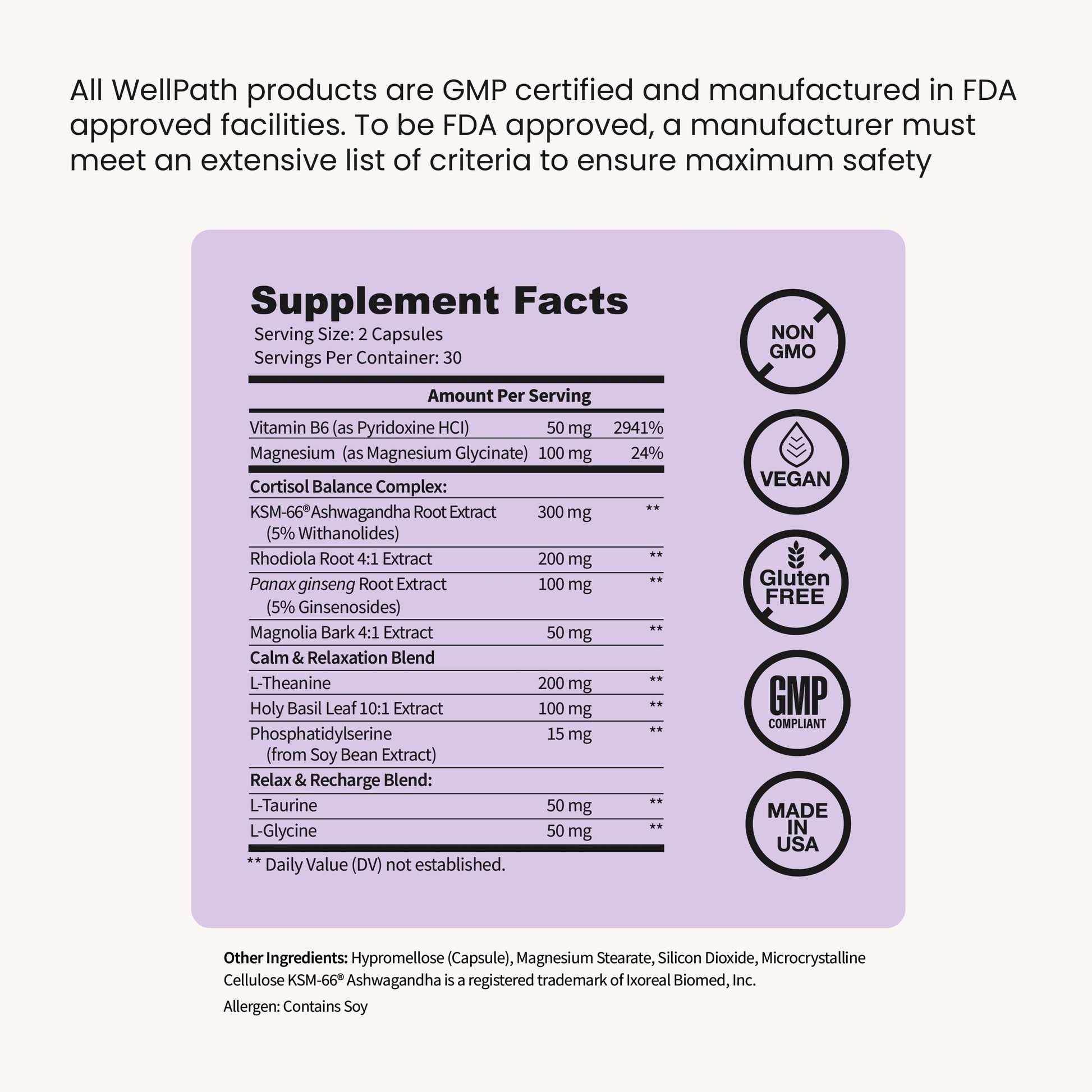 WellPath Soothe Cortisol Manager - Cortisol Supplements for Women with KSM-66® Ashwagandha & L-Theanine - Stress Support, Detox - 11-in-1 Complex, Vegan, Made in USA, Non-GMO, 60 Ct WellPath uk supplements