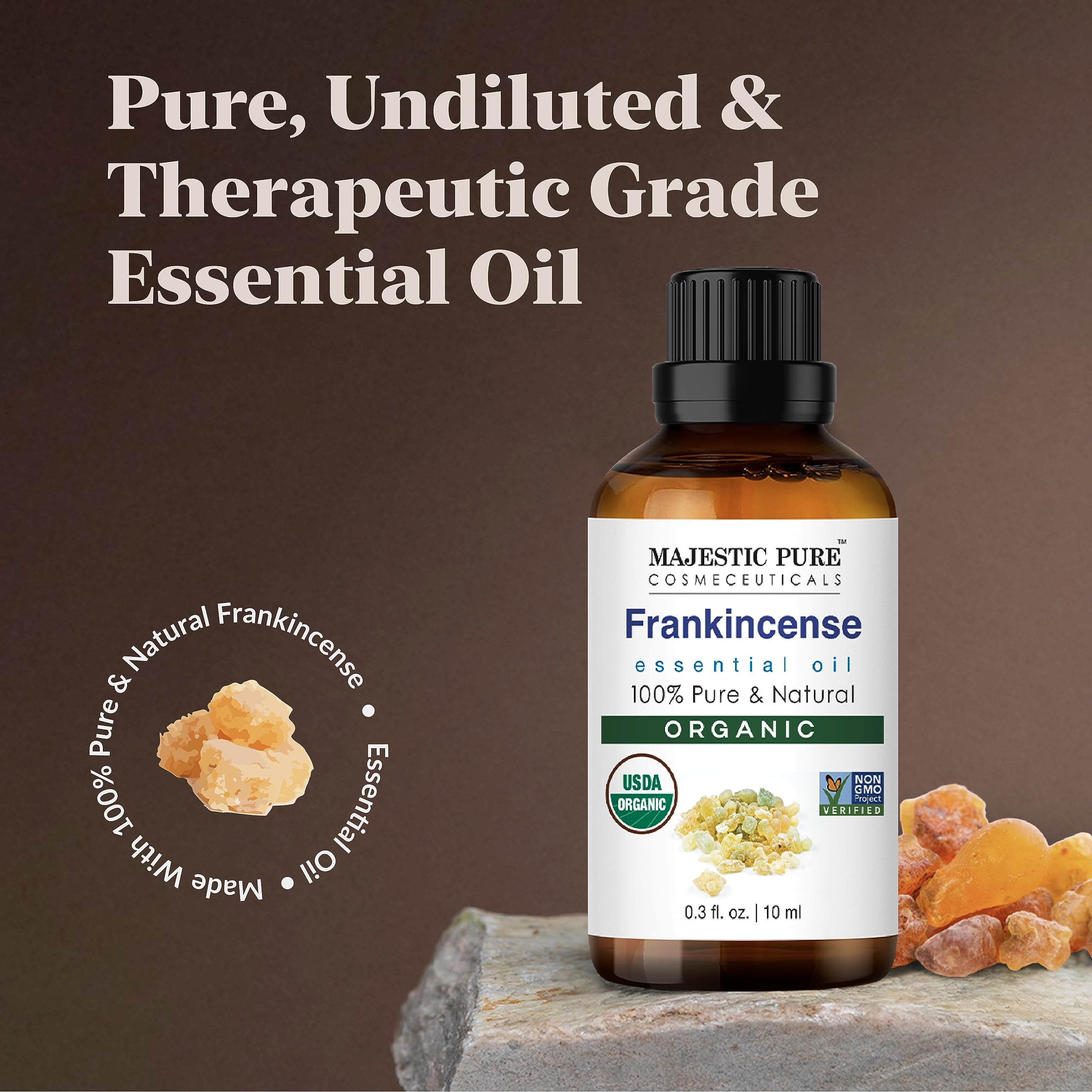 Majestic Pure USDA Organic Frankincense 0.33 fl oz MAJESTIC PURE uk supplements