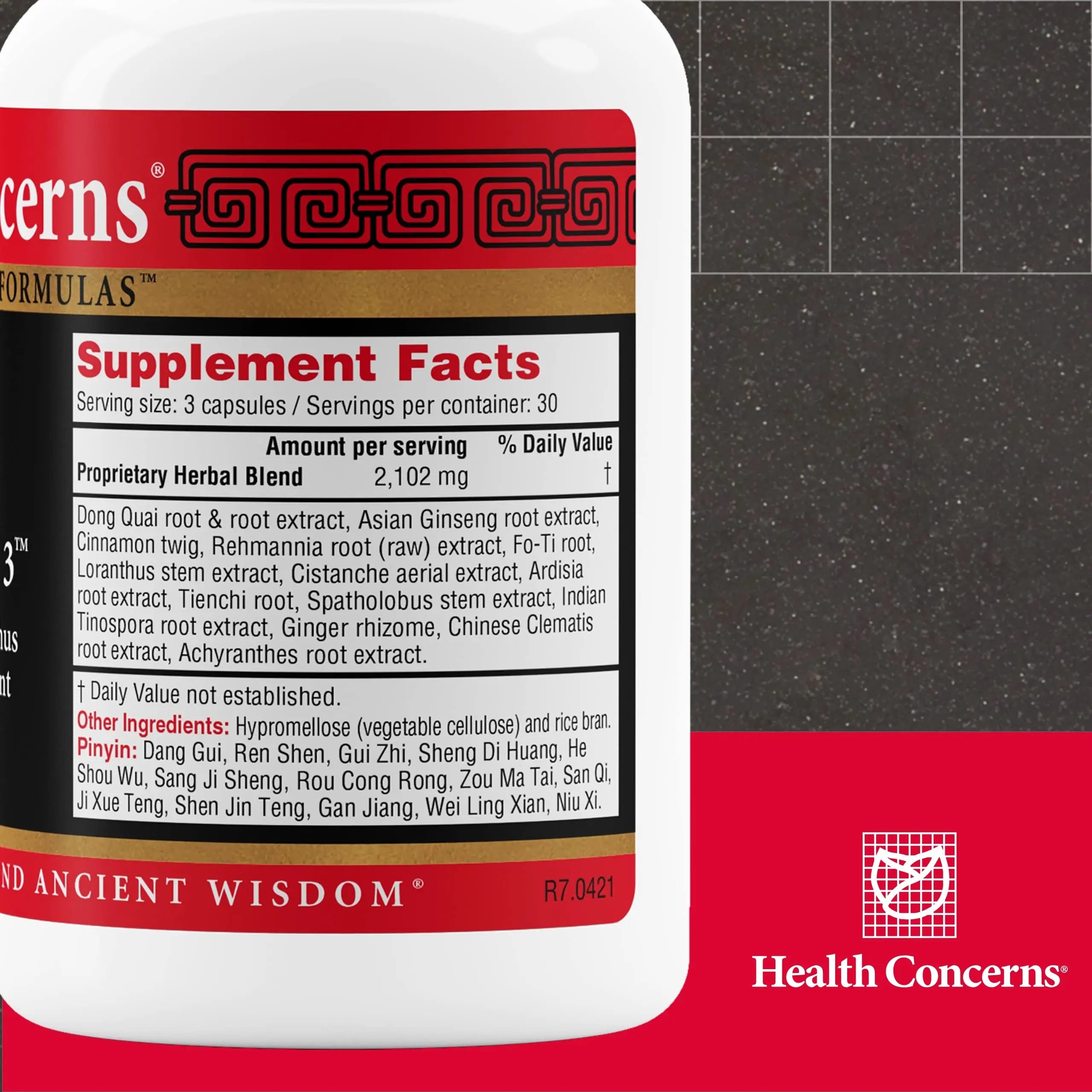 Health Concerns Mobility 3 – Joint & Muscle Support – Herbal Stiffness Supplement for Men & Women – Dong Quai, Ginseng, Fo-Ti, Loranthus & Ginger Formula – Chinese Support – 90 Capsules Health Concerns uk supplements