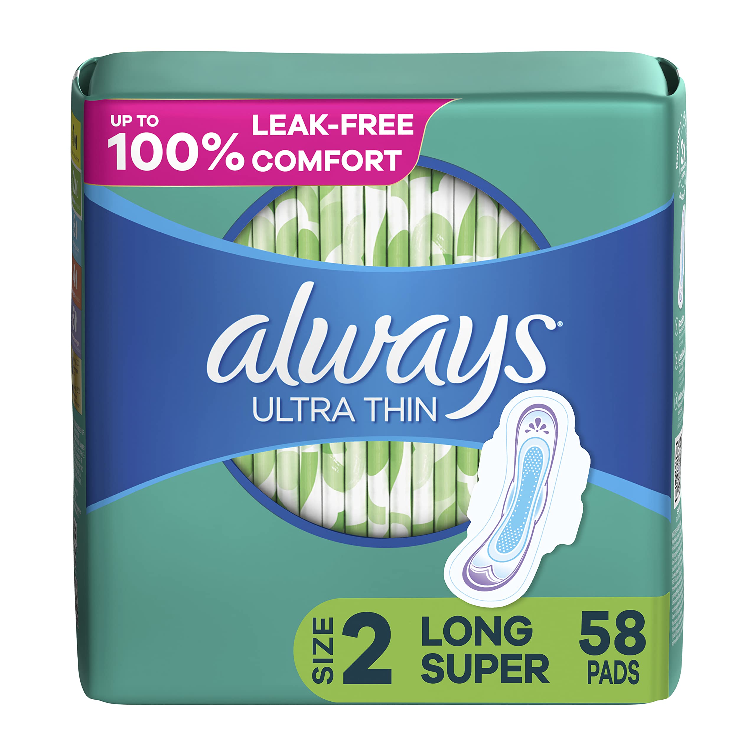 Always Ultra Thin Feminine Pads For Women, Size 2 Long Super Absorbenc Always uk supplements