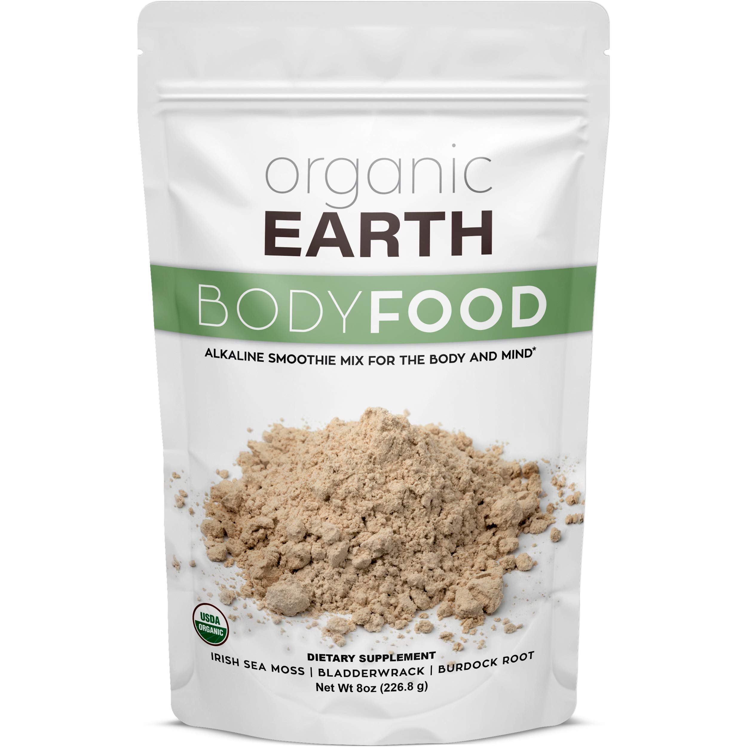 Organic Earth Irish Sea Moss Powder 8oz - Wildcrafted Sea Moss Organic with Bladderwrac Organic Earth uk supplements