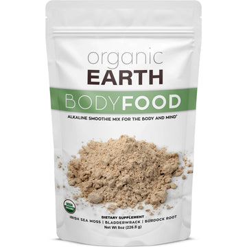 Organic Earth Irish Sea Moss Powder 8oz - Wildcrafted Sea Moss Organic with Bladderwrac Organic Earth uk supplements