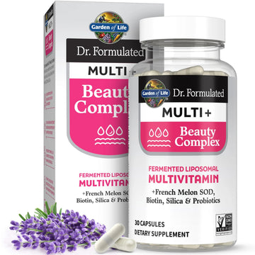 Garden of Life Dr Formulated Multi+ Beauty Complex Fermented Liposomal Multivitamin Plus Hair Skin and Nails Vitamins, French Melon SOD Garden of Life uk supplements